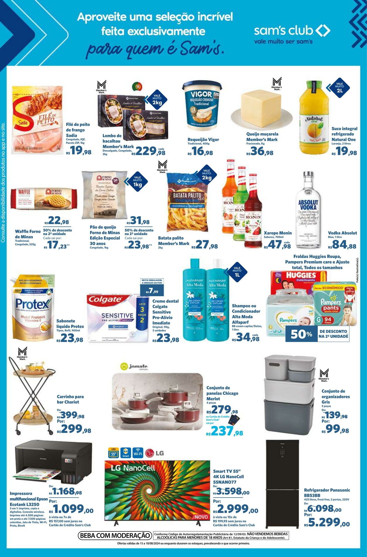 Folheto Sam's Club 15.08.2024 - 18.08.2024