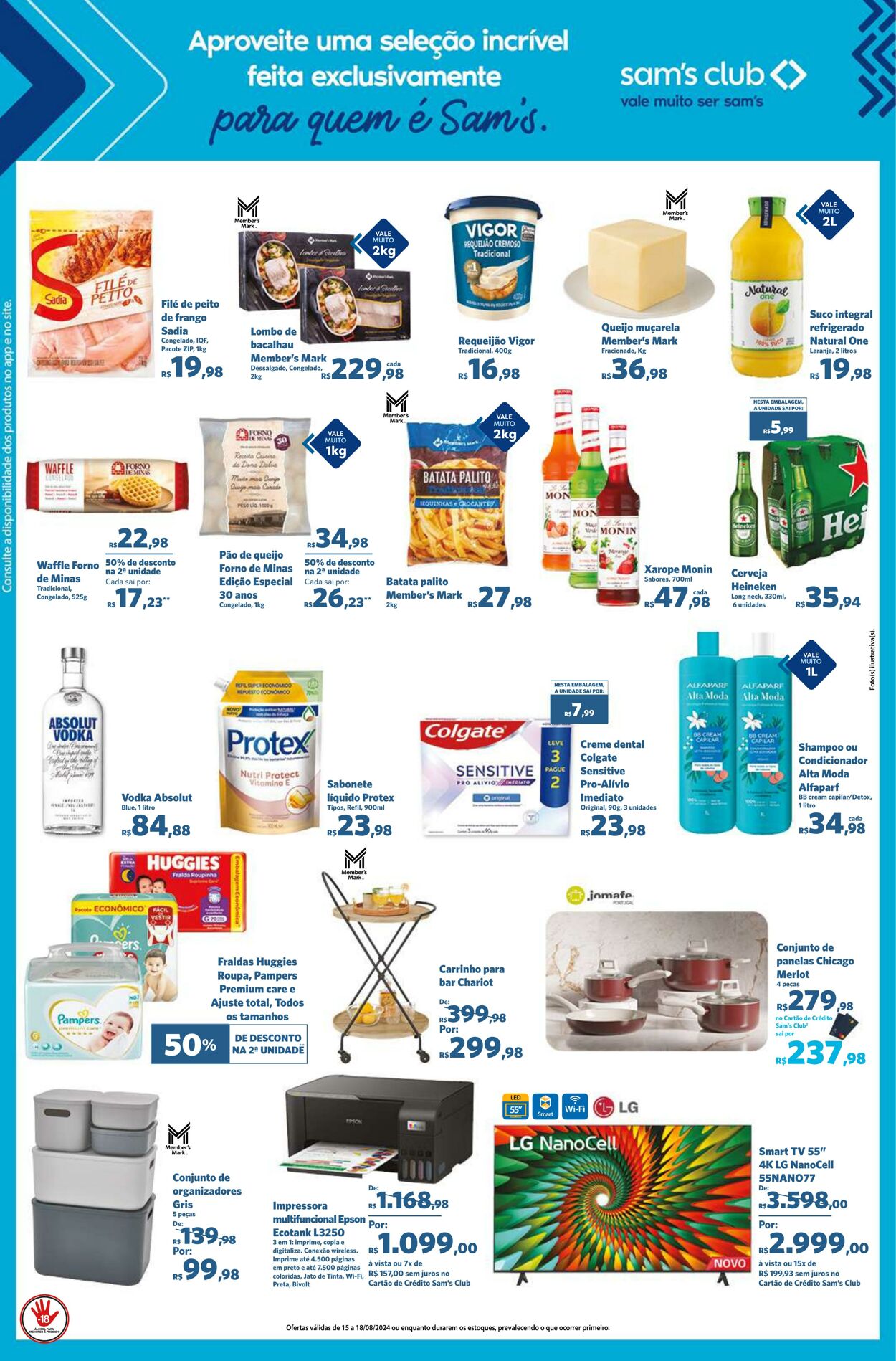 Folheto Sam's Club 15.08.2024 - 18.08.2024