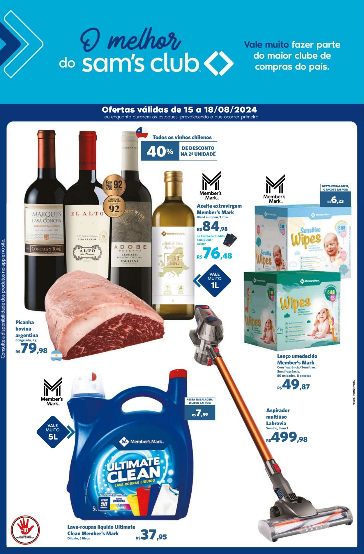 Folheto Sam's Club 15.08.2024 - 18.08.2024