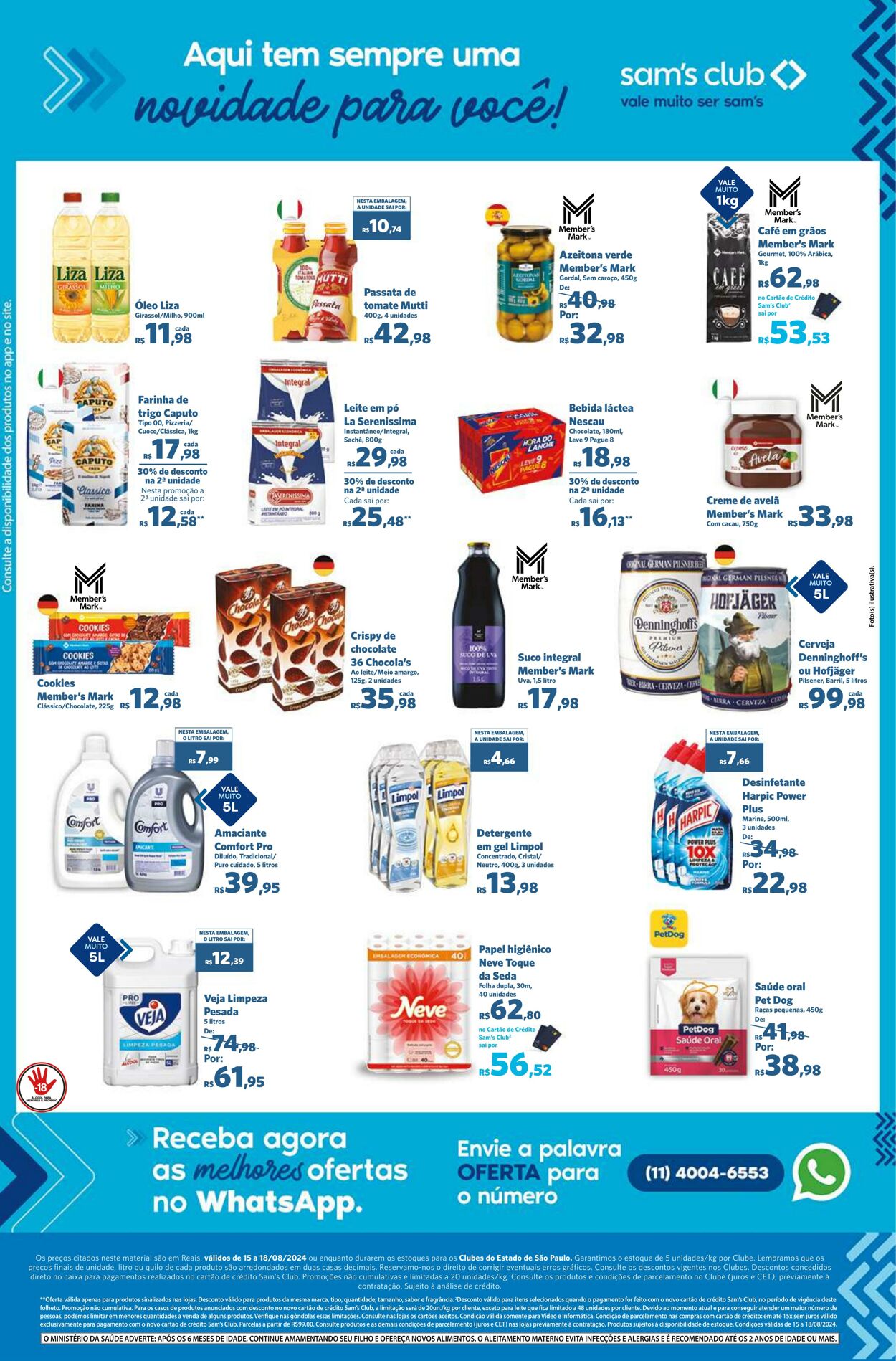 Folheto Sam's Club 15.08.2024 - 18.08.2024