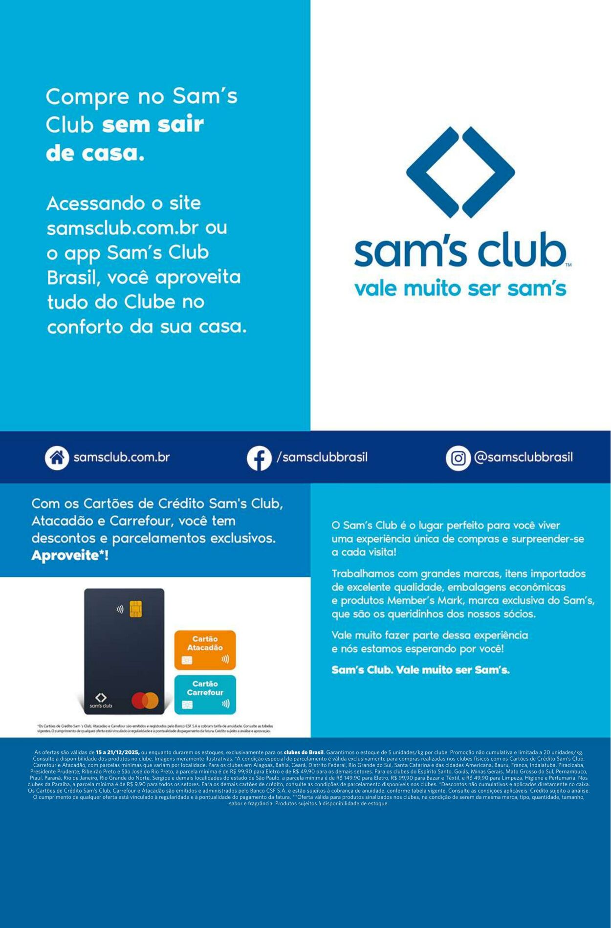 Folheto Sam's Club 15.12.2025 - 21.12.2025