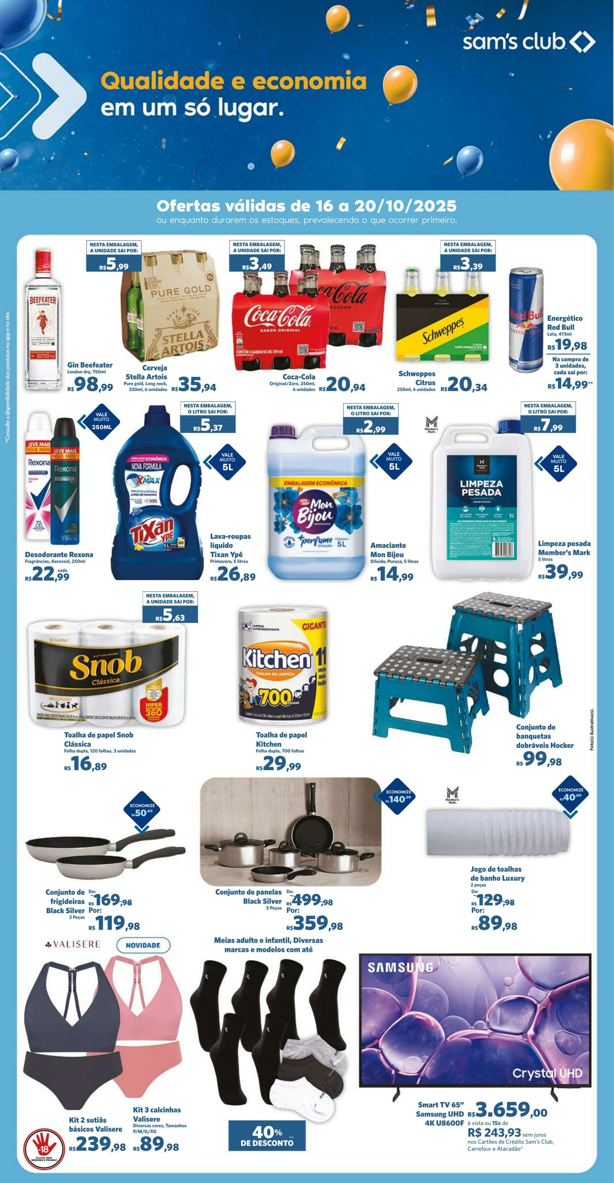 Folheto Sam's Club 16.10.2025 - 20.10.2025