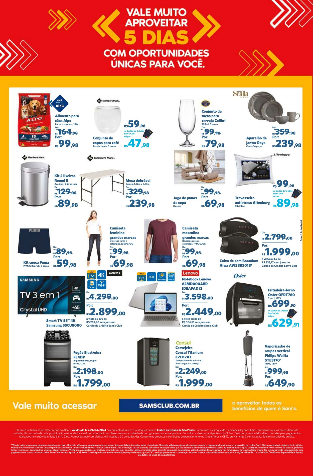 Folheto Sam's Club 17.04.2024 - 21.04.2024