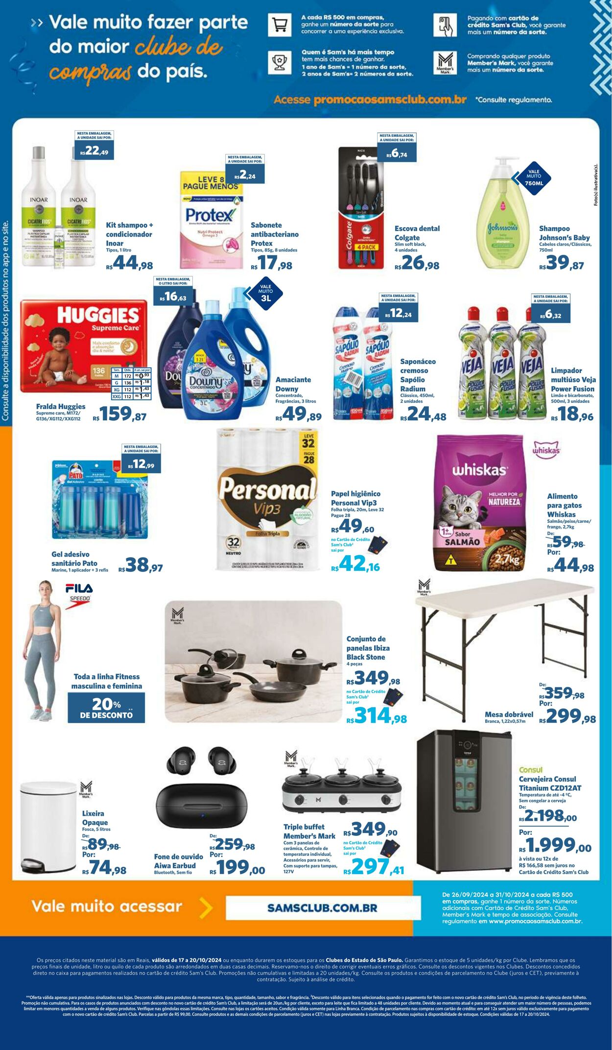 Folheto Sam's Club 17.10.2024 - 20.10.2024