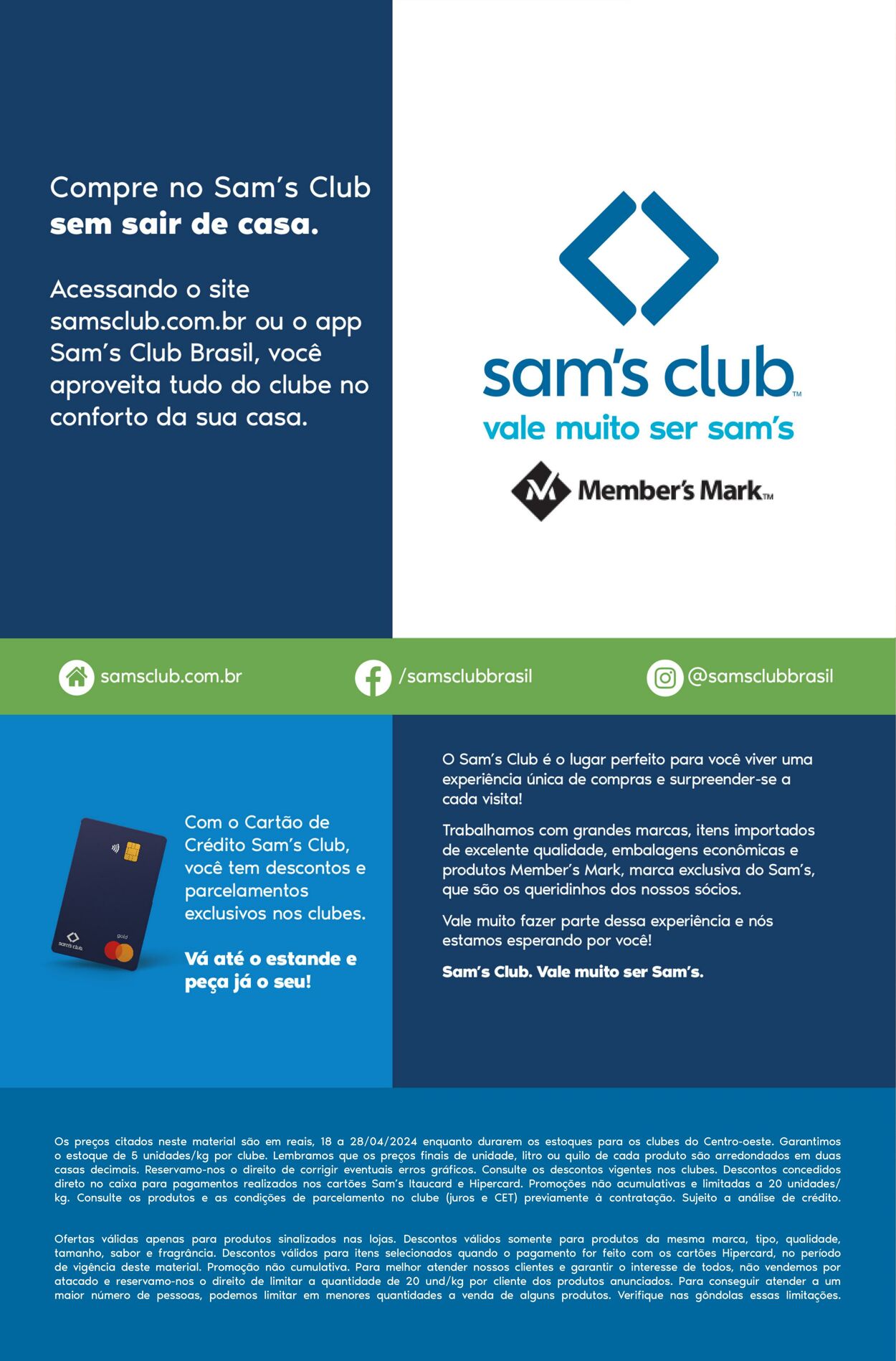 Folheto Sam's Club 18.04.2024 - 28.04.2024