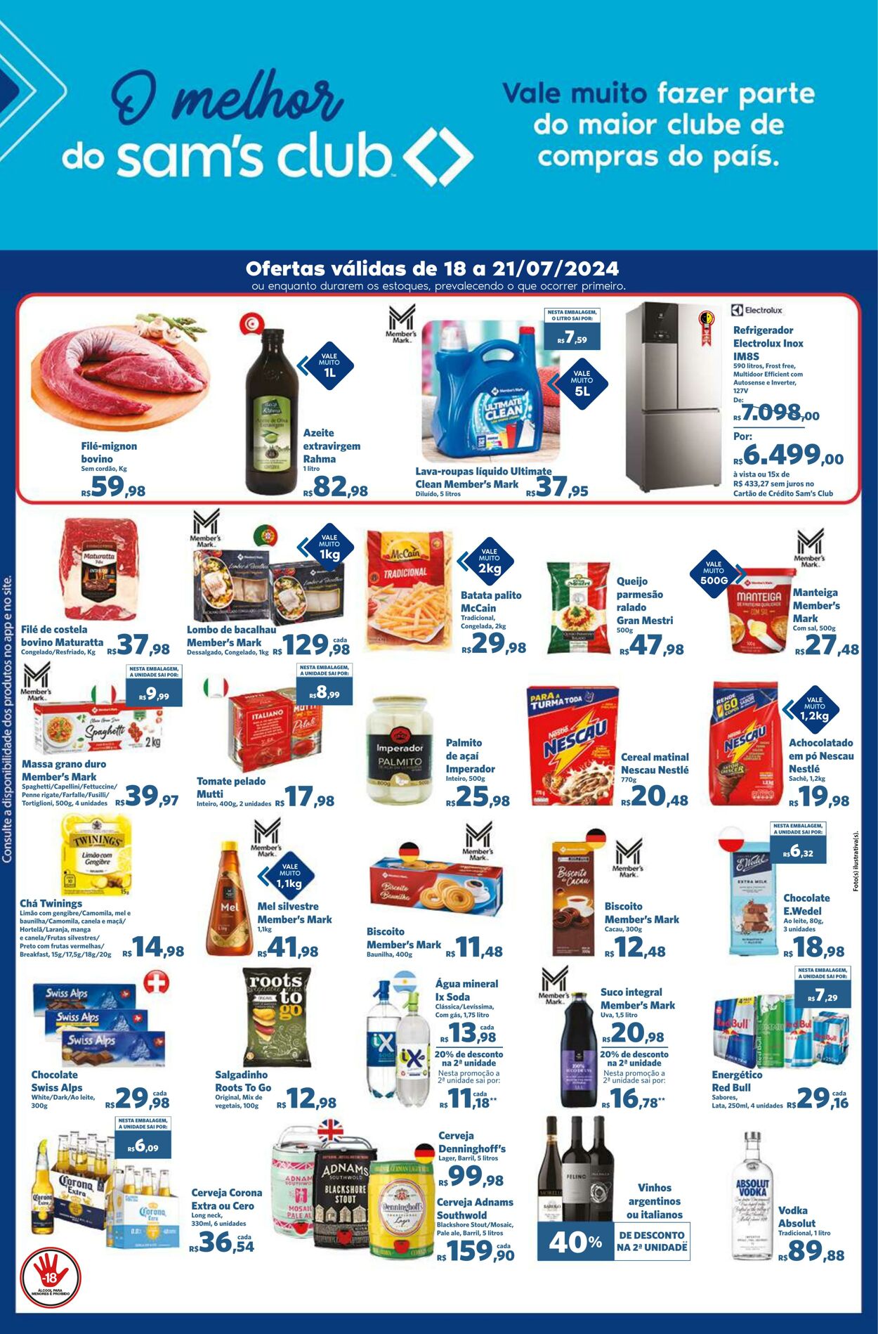 Folheto Sam's Club 18.07.2024 - 21.07.2024