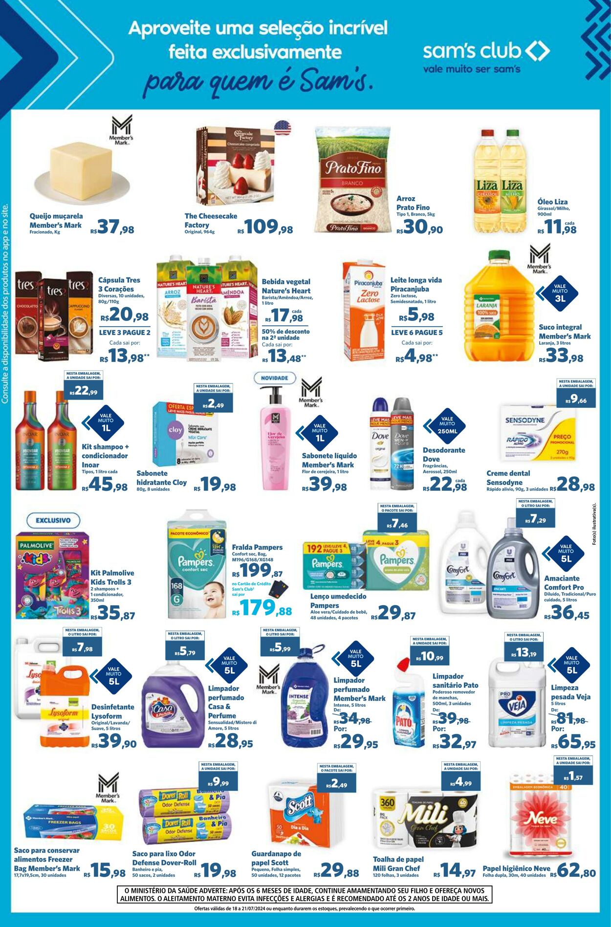 Folheto Sam's Club 18.07.2024 - 21.07.2024