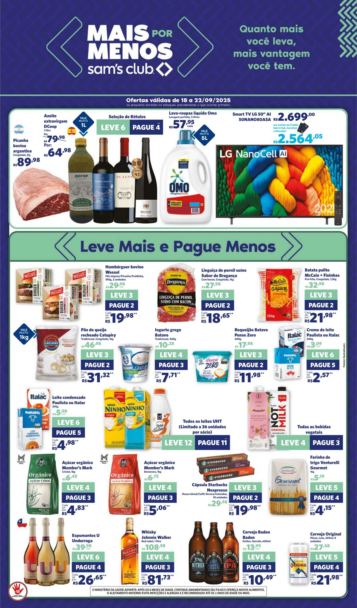 Folheto Sam's Club 18.09.2025 - 22.09.2025