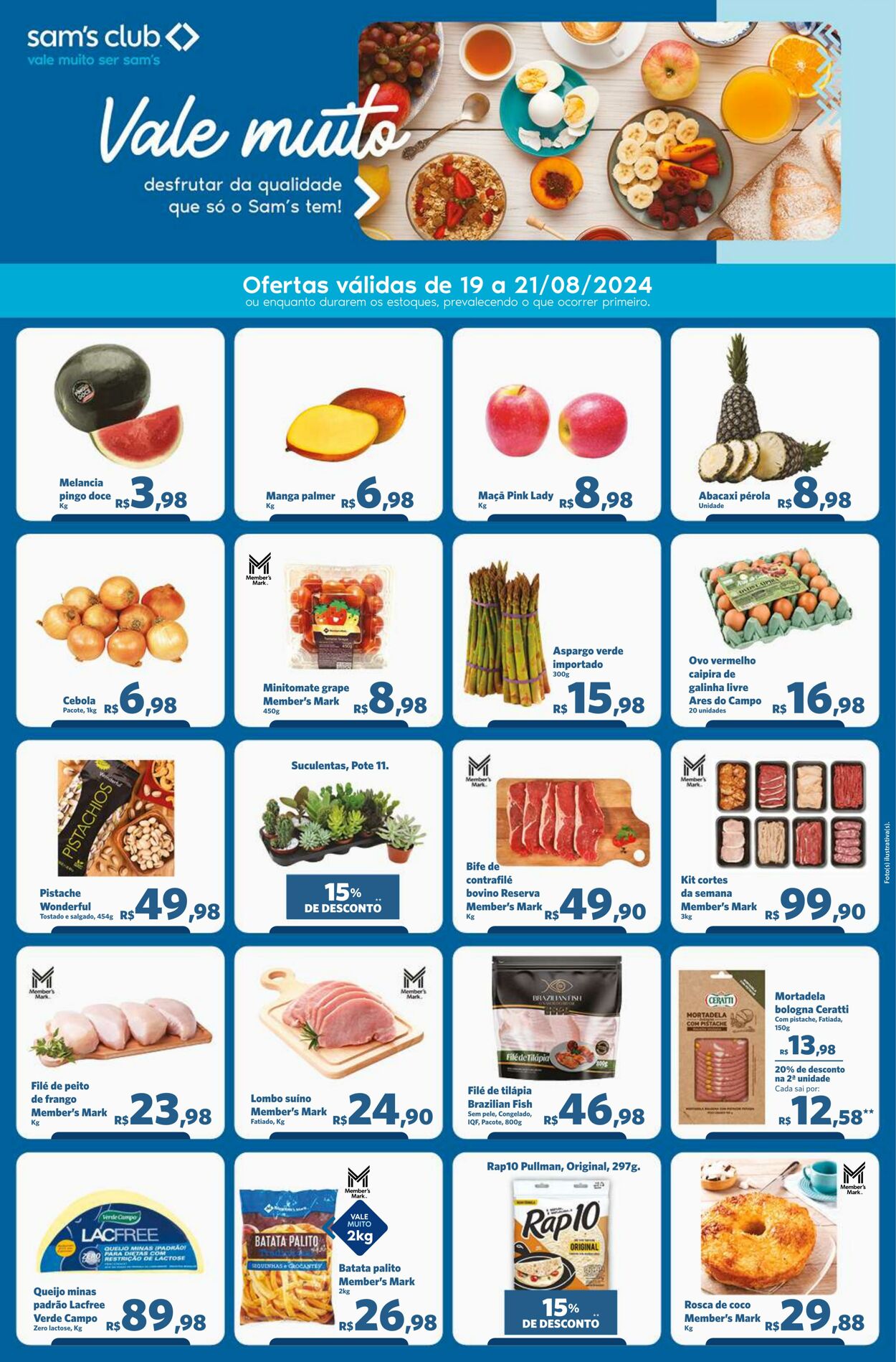 Folheto Sam's Club 19.08.2024 - 21.08.2024