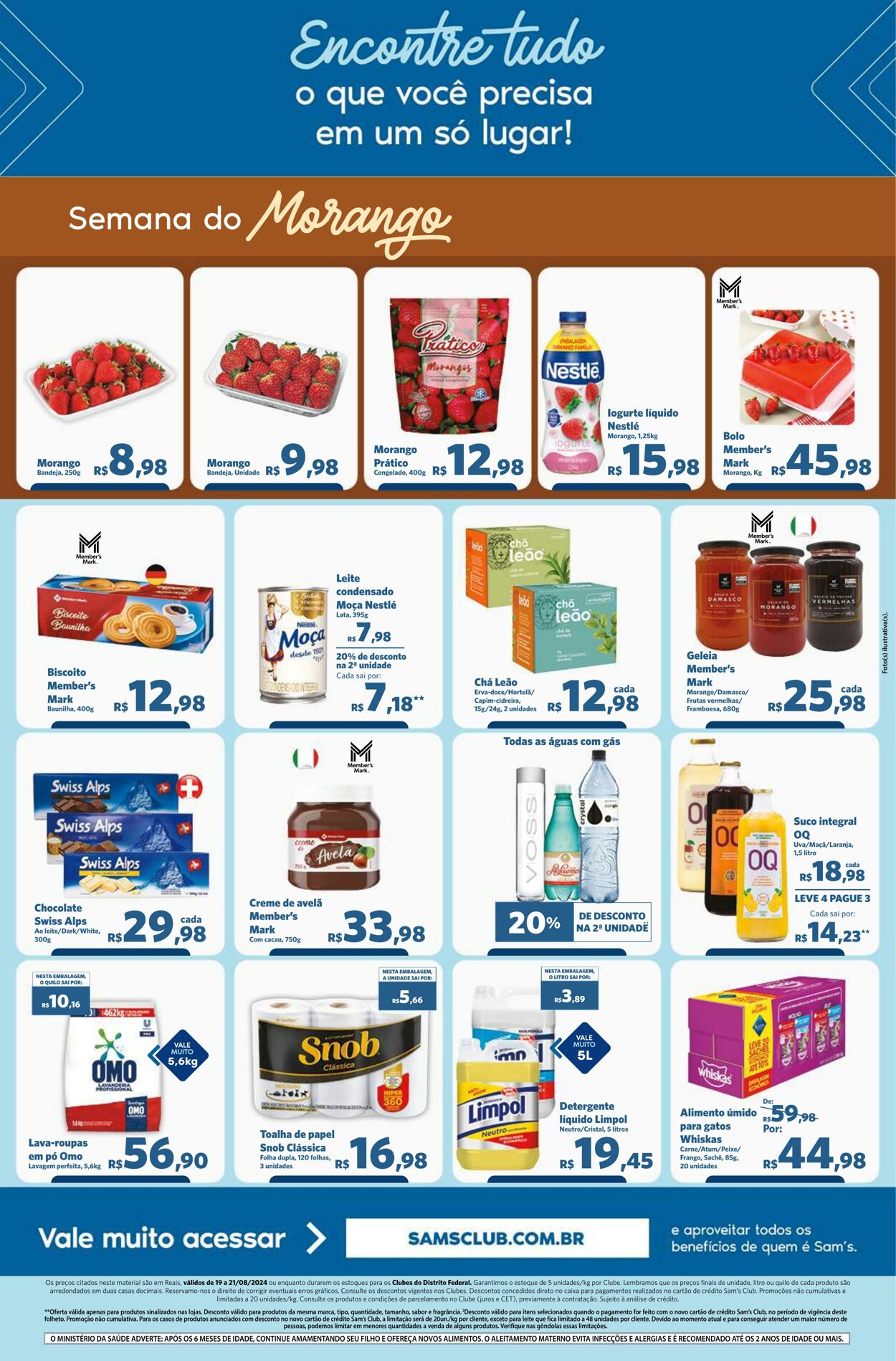 Folheto Sam's Club 19.08.2024 - 21.08.2024