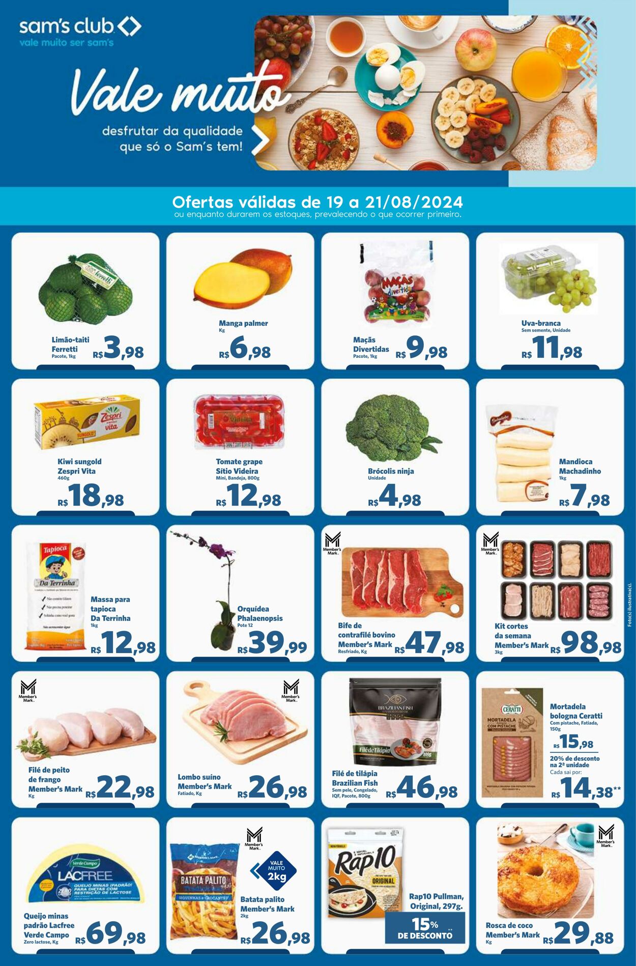 Folheto Sam's Club 19.08.2024 - 21.08.2024