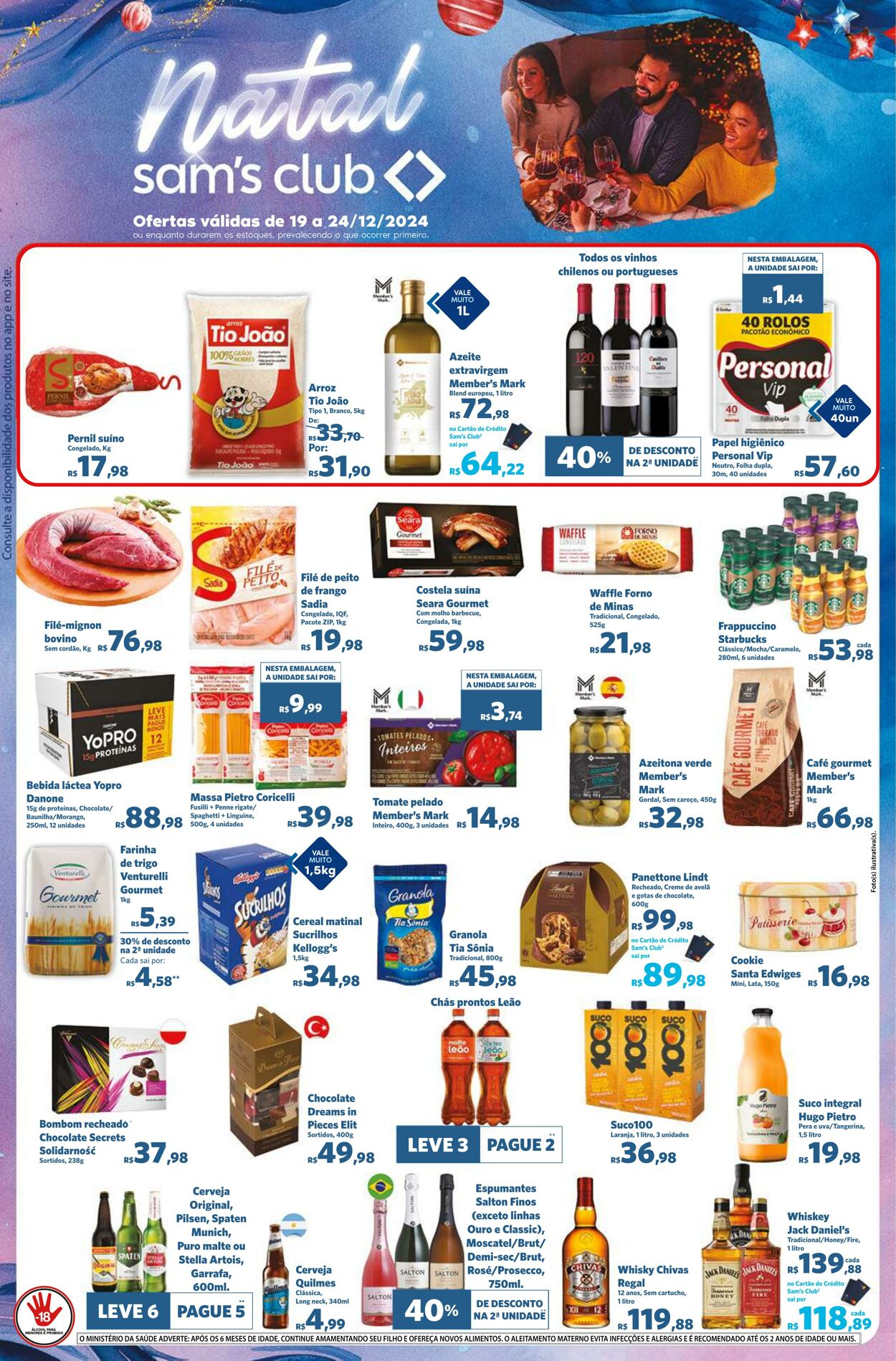 Folheto Sam's Club - Ofertas válidas de 19/12/2024 até 24/12/2024 19 dez, 2024 - 24 dez, 2024