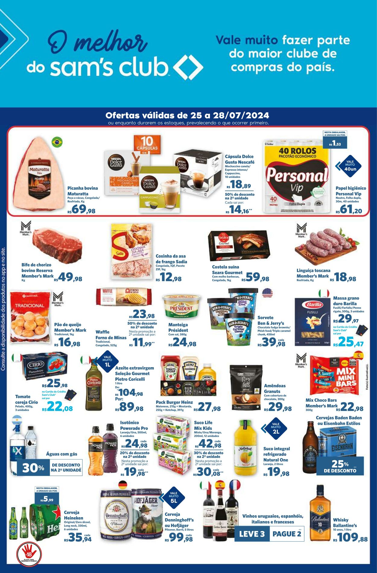 Folheto Sam's Club 25.07.2024 - 28.07.2024