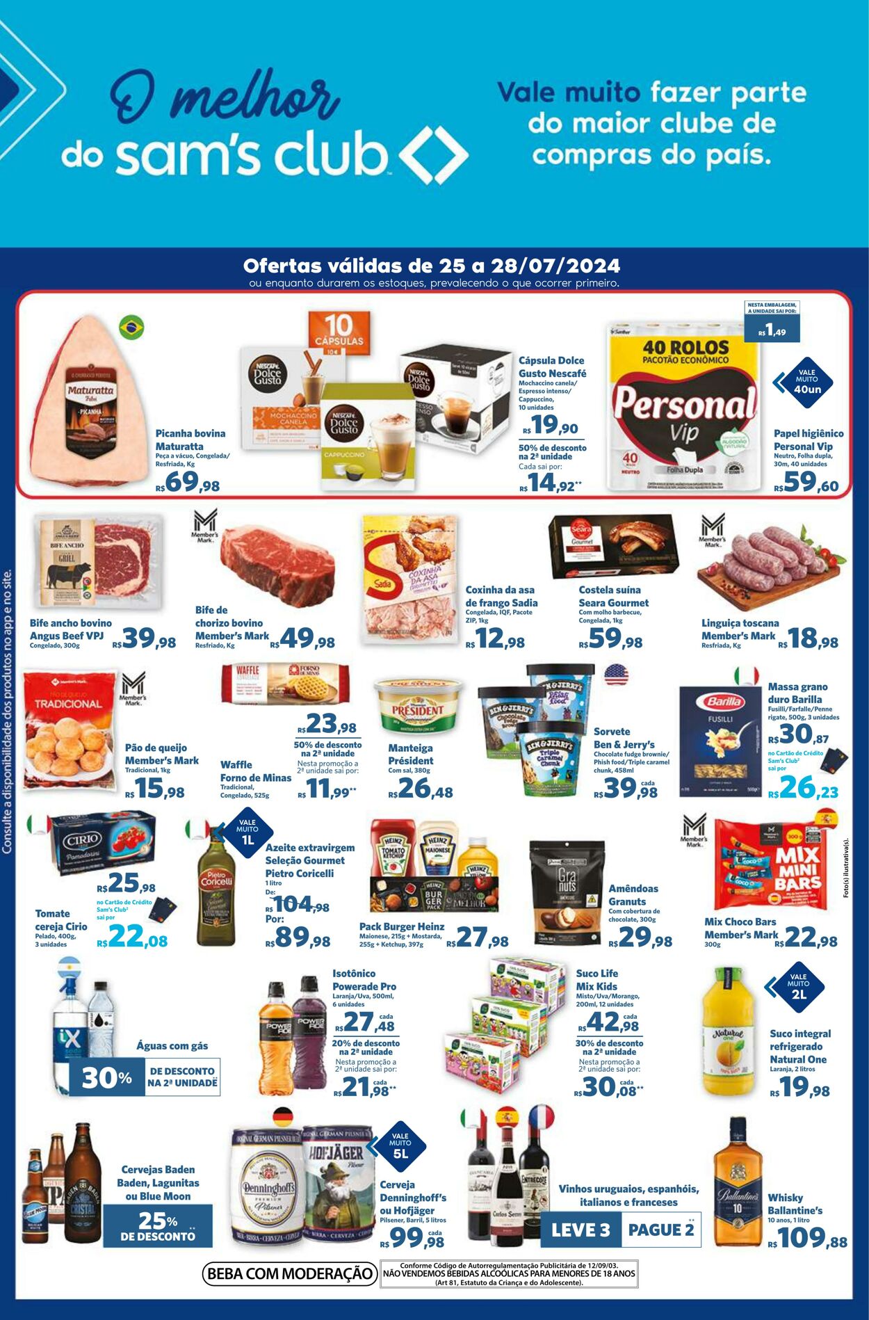 Folheto Sam's Club 25.07.2024 - 28.07.2024