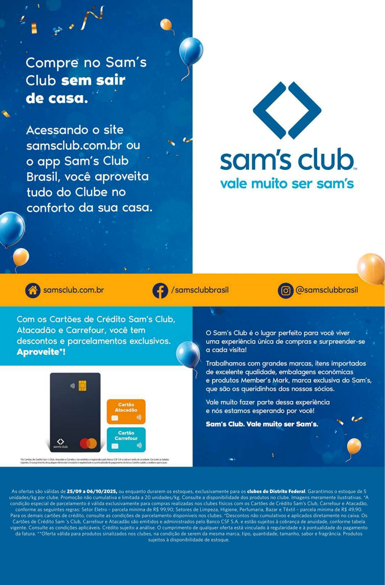 Folheto Sam's Club 25.09.2025 - 06.10.2025