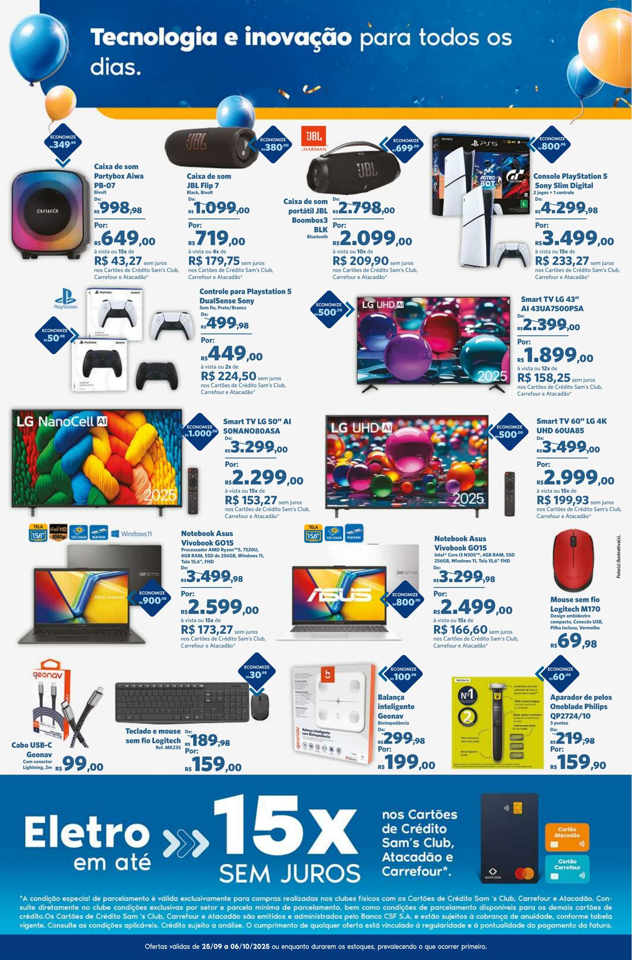 Folheto Sam's Club 25.09.2025 - 06.10.2025