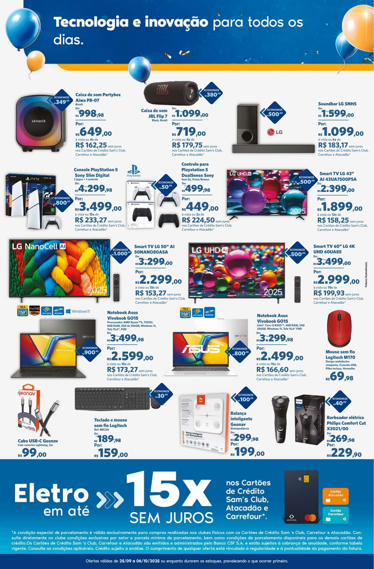 Folheto Sam's Club 25.09.2025 - 06.10.2025