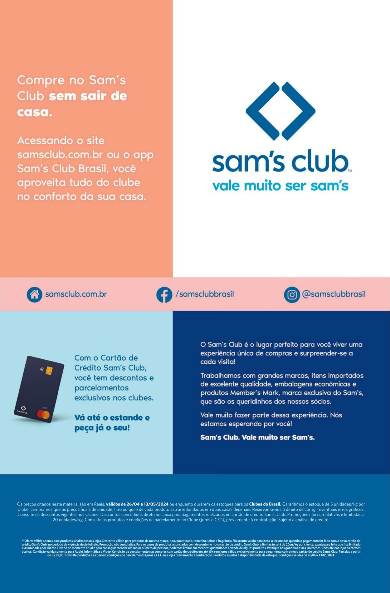 Folheto Sam's Club 26.04.2024 - 13.05.2024