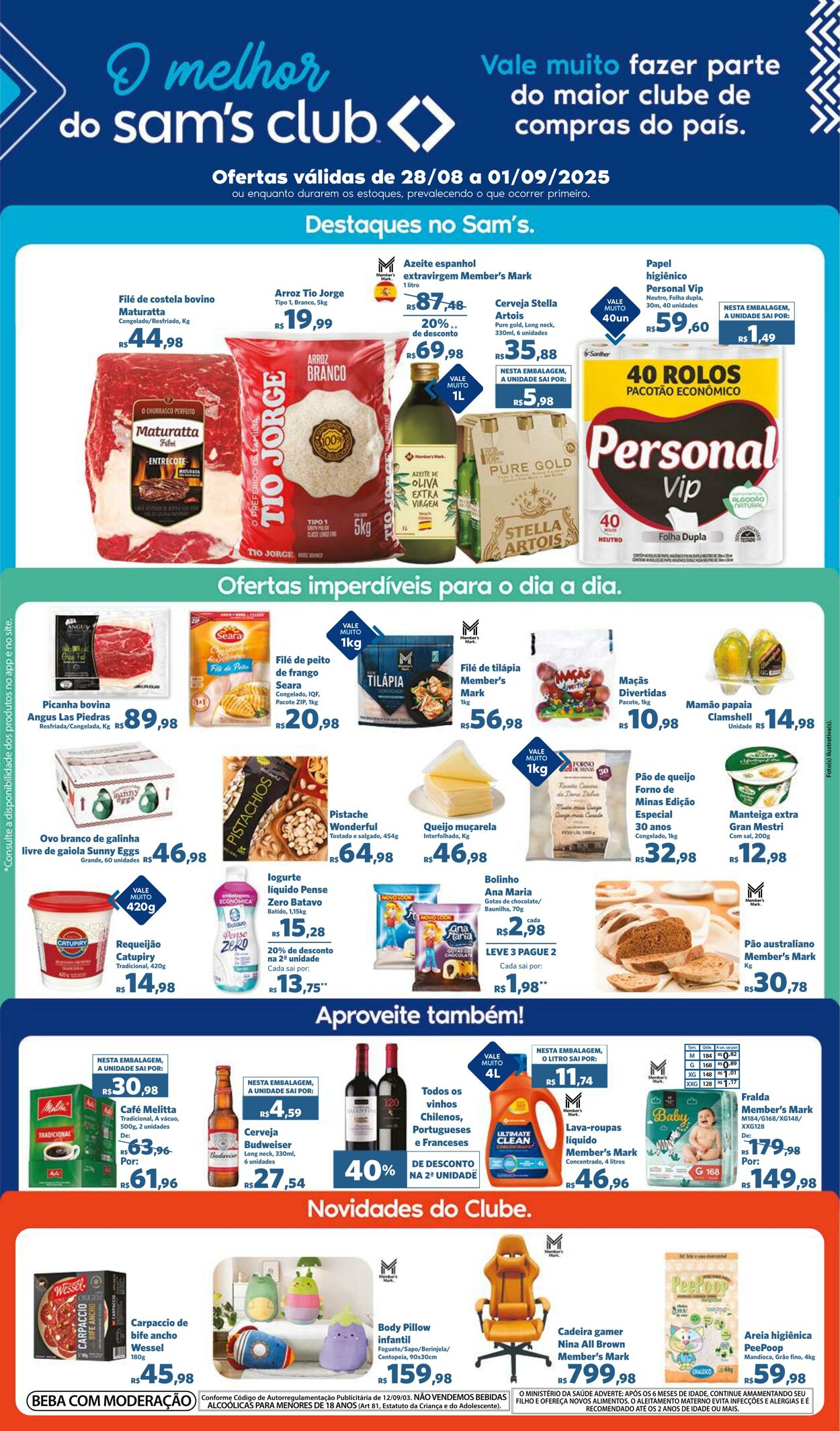 Folheto Sam's Club 28.08.2025 - 01.09.2025