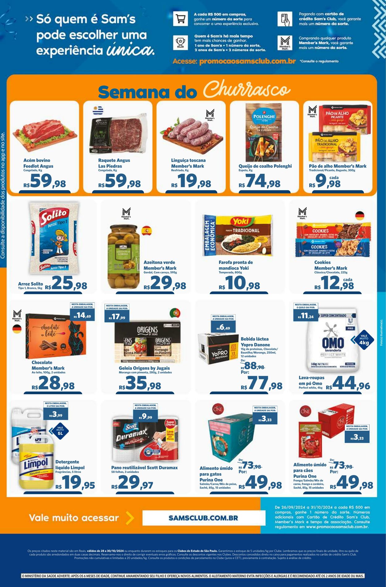 Folheto Sam's Club 28.10.2024 - 30.10.2024