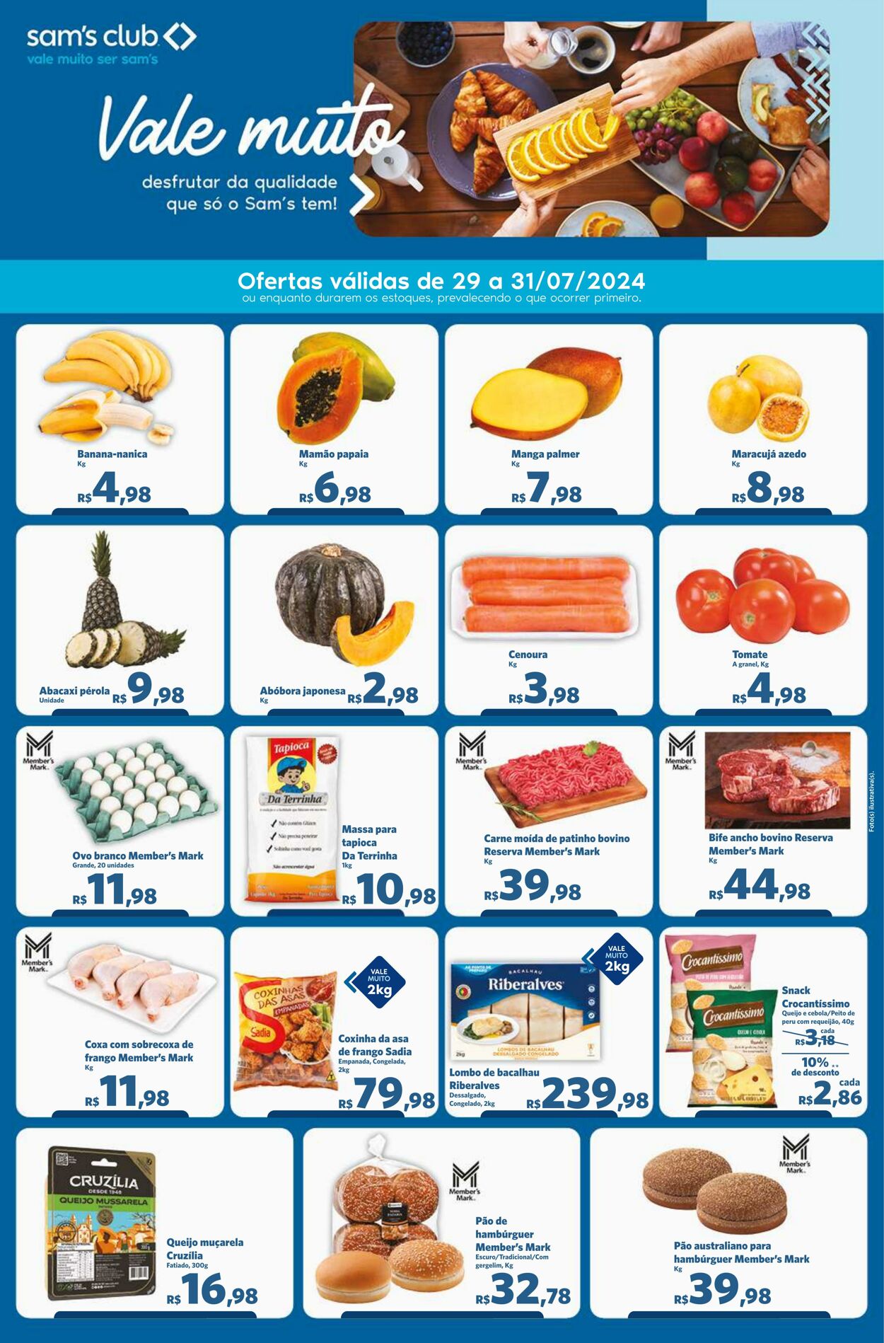 Folheto Sam's Club 29.07.2024 - 31.07.2024