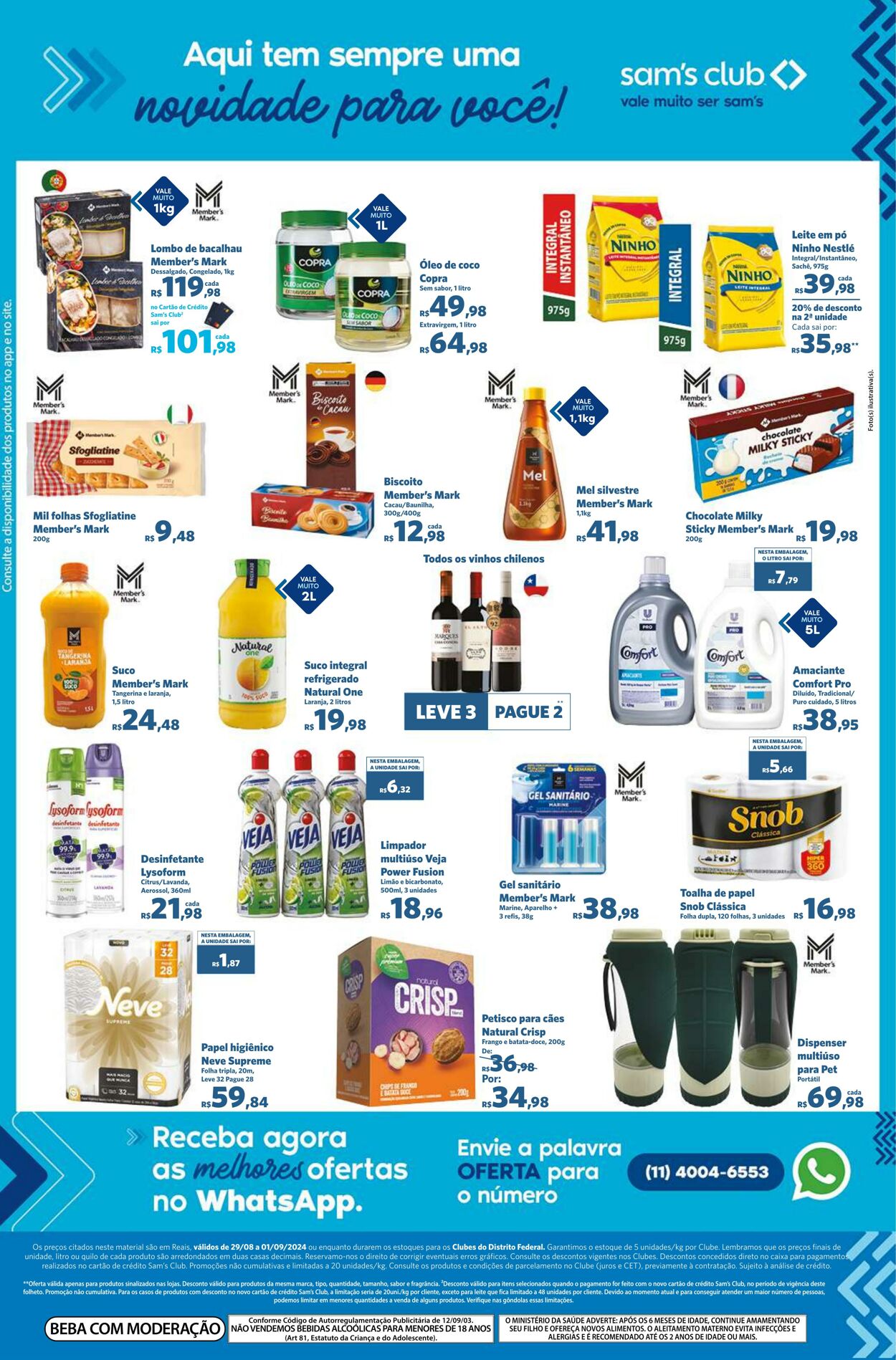 Folheto Sam's Club 29.08.2024 - 01.09.2024