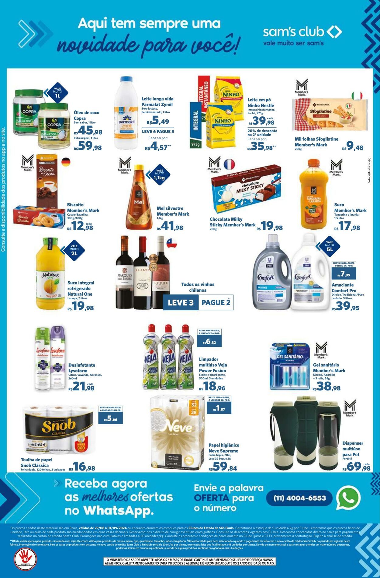 Folheto Sam's Club 29.08.2024 - 01.09.2024