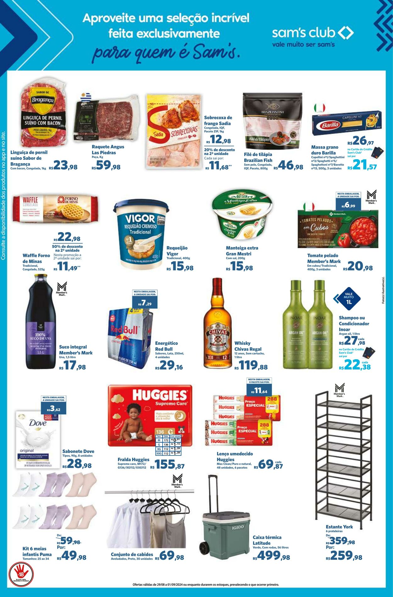 Folheto Sam's Club 29.08.2024 - 01.09.2024