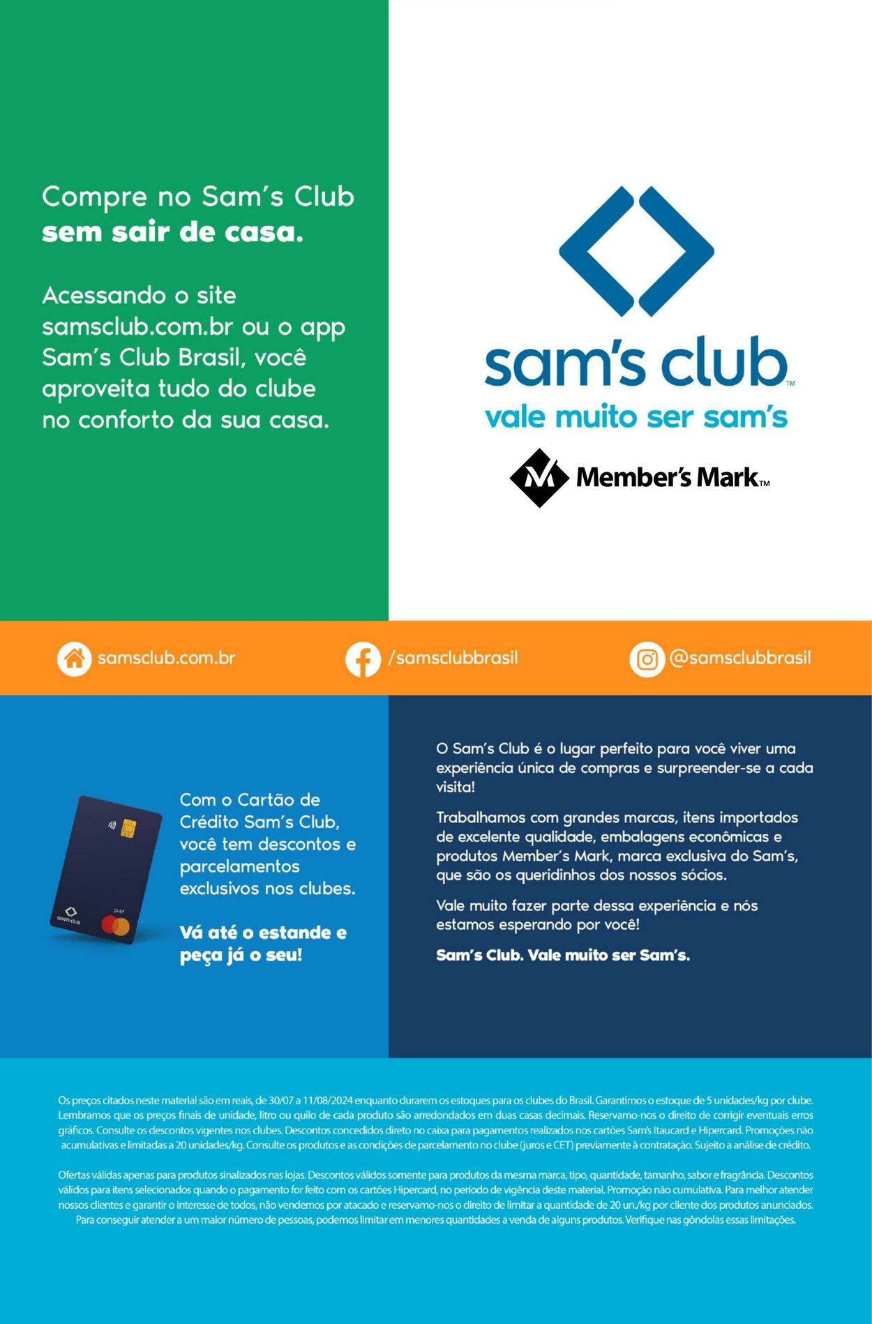 Folheto Sam's Club 30.07.2024 - 11.08.2024