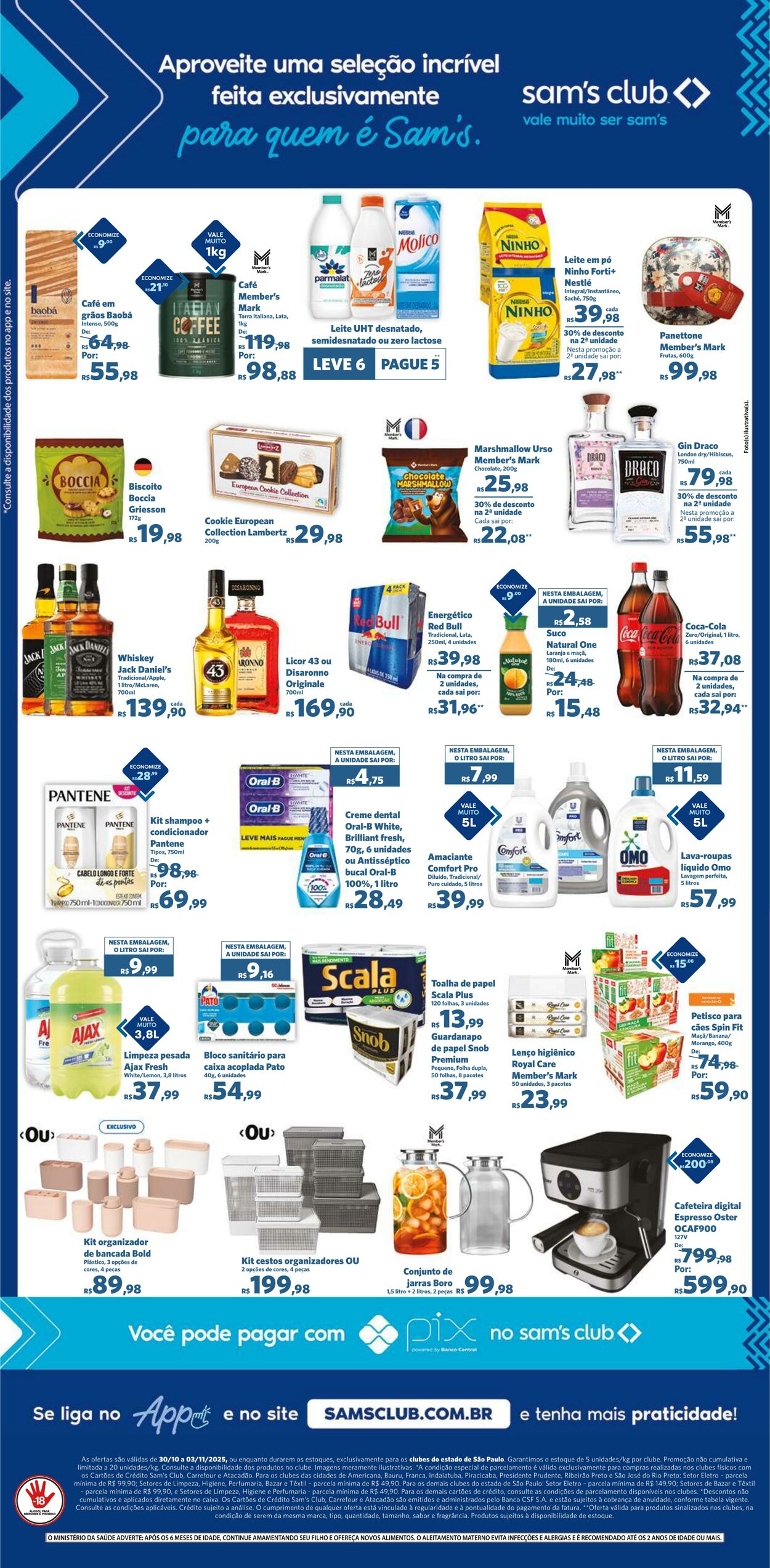 Folheto Sam's Club 30.10.2025 - 03.11.2025