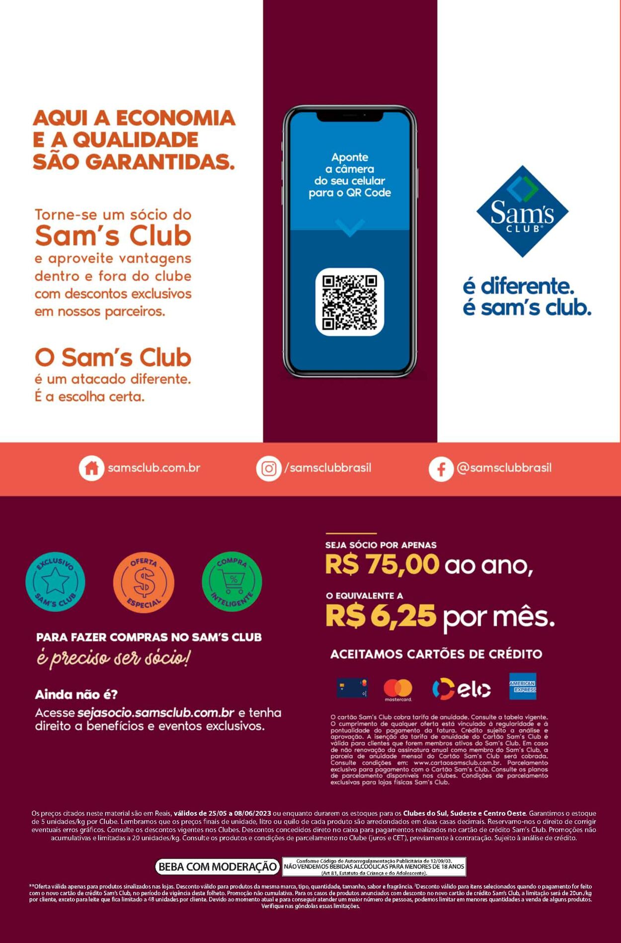 Folheto Sam's Club 25.05.2023 - 08.06.2023