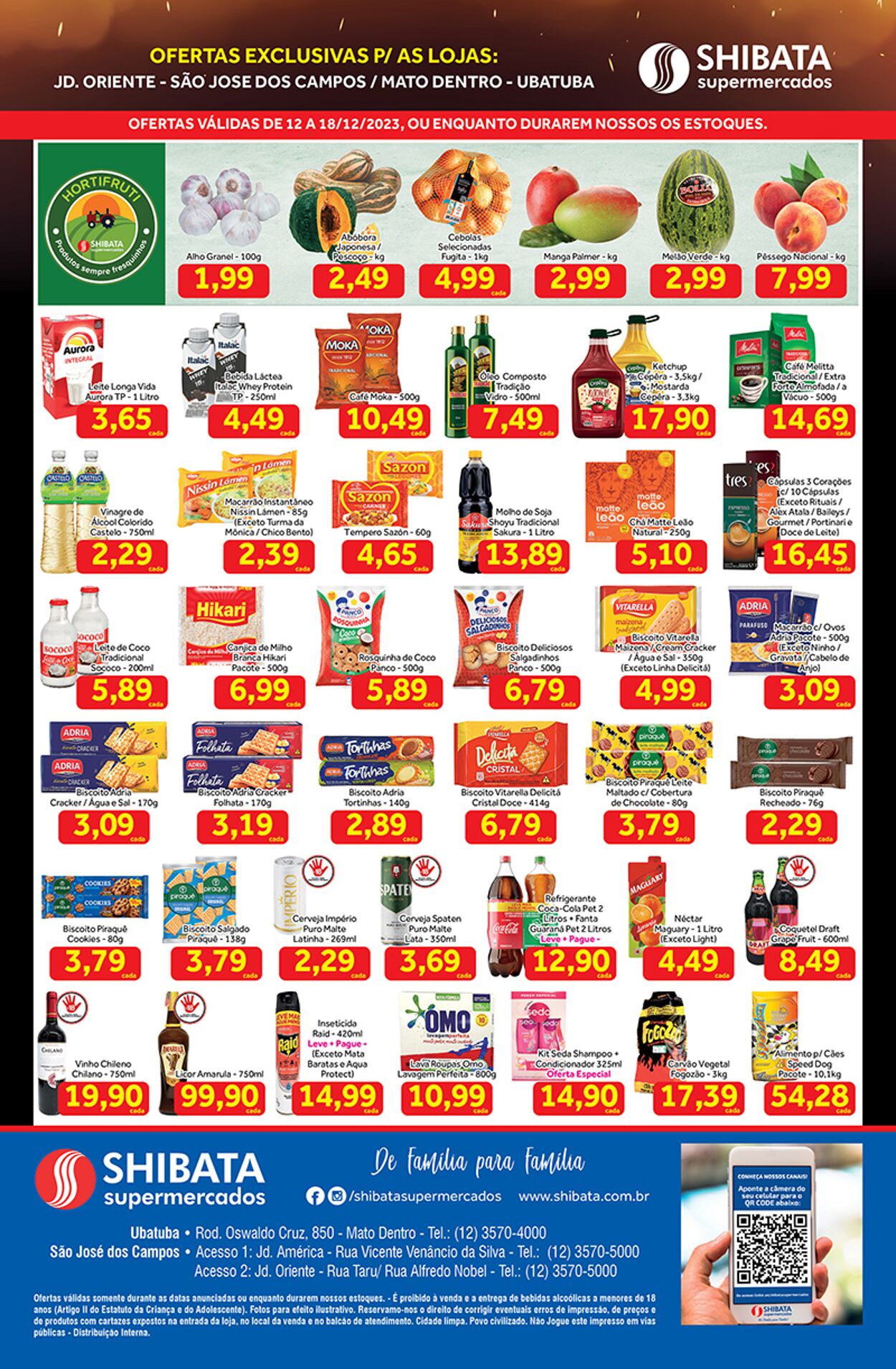 Folheto Shibata Supermercados 12.12.2023 - 18.12.2023