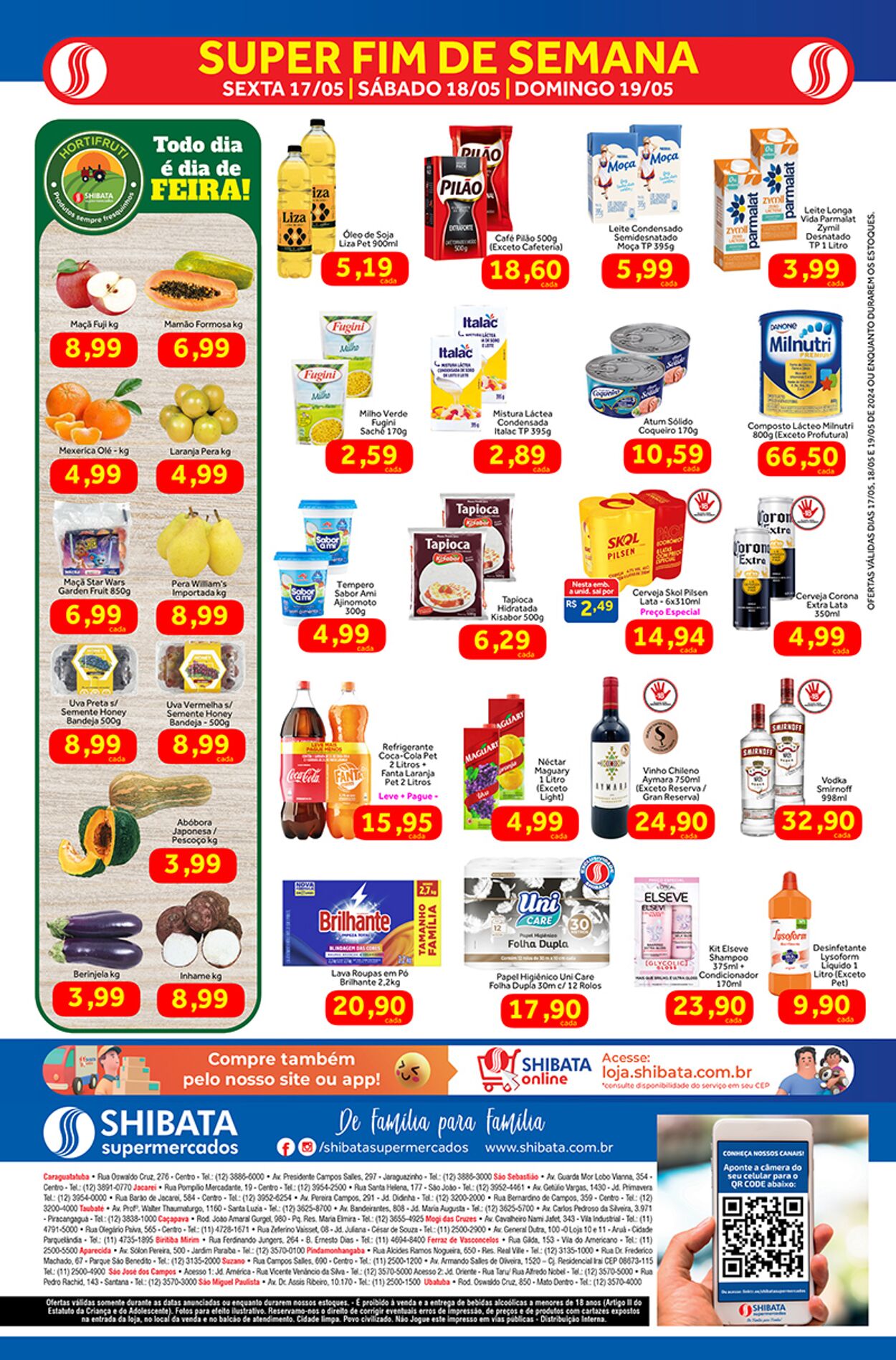 Folheto Shibata Supermercados 17.05.2024 - 19.05.2024