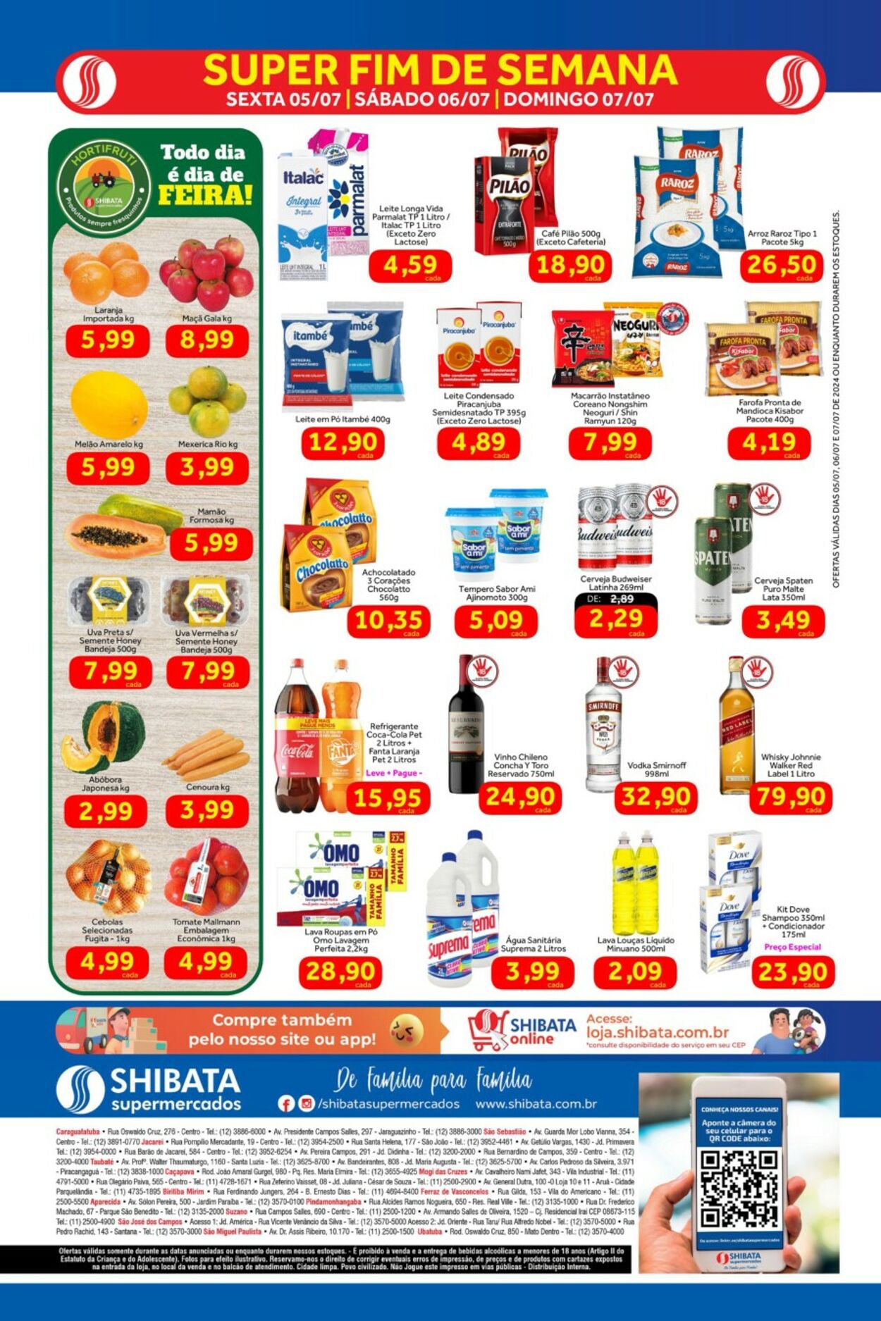 Folheto Shibata Supermercados 05.07.2024 - 07.07.2024