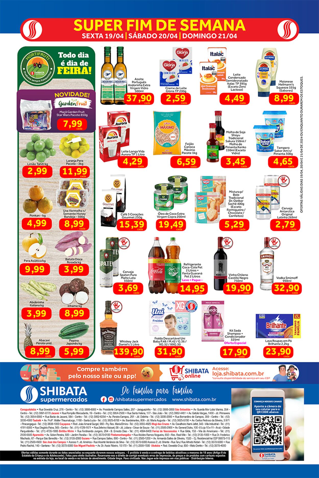 Folheto Shibata Supermercados 19.04.2024 - 21.04.2024