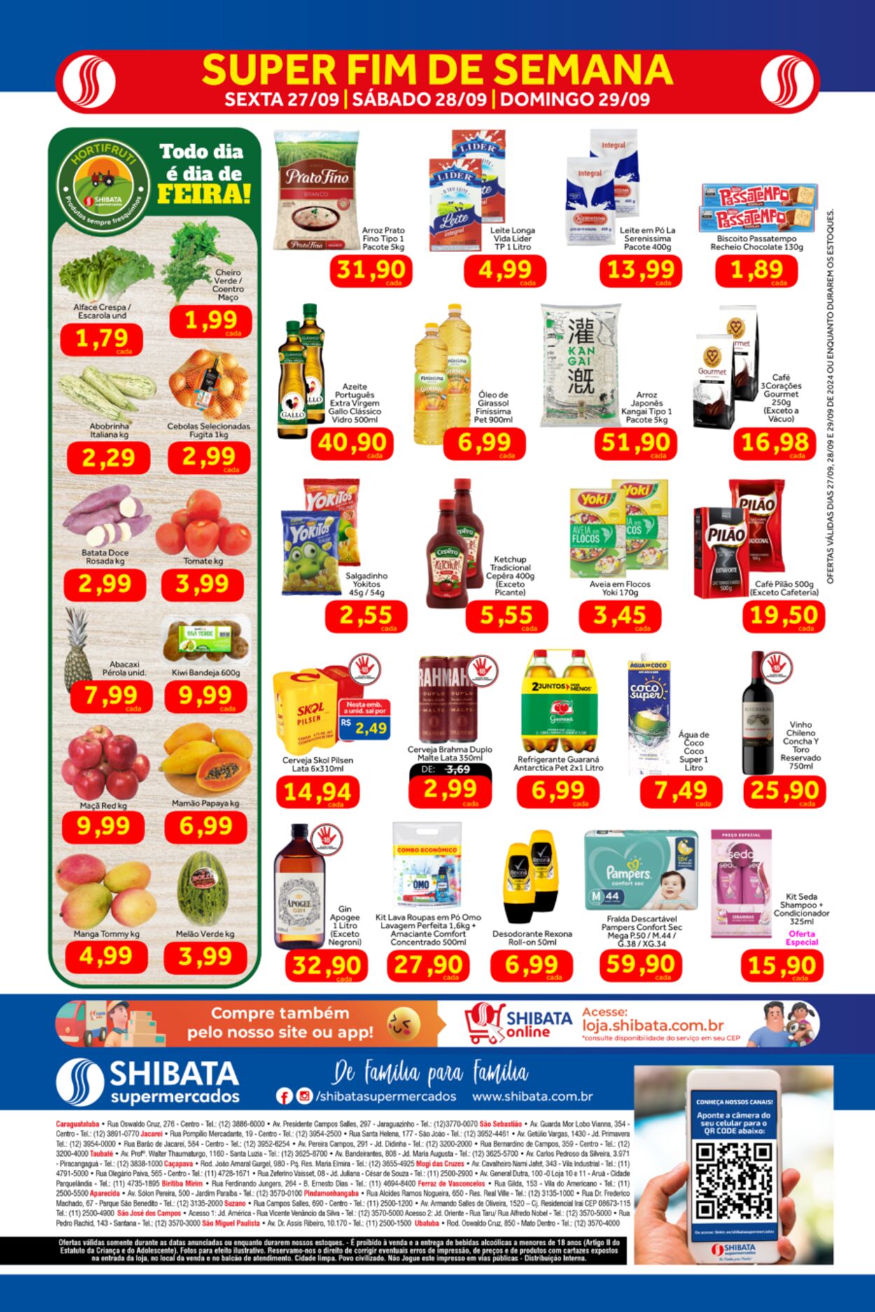 Folheto Shibata Supermercados 27.09.2024 - 29.09.2024