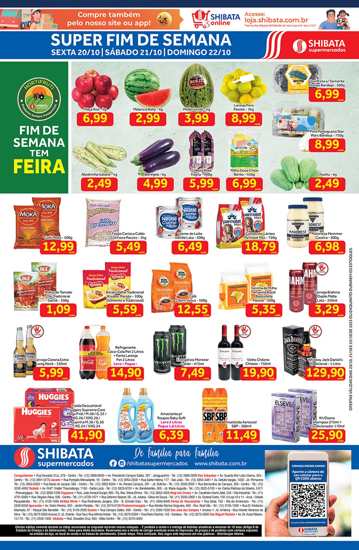 Folheto Shibata Supermercados 20.10.2023 - 22.10.2023