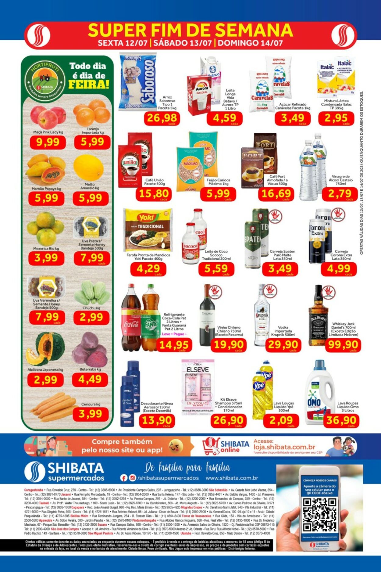 Folheto Shibata Supermercados 12.07.2024 - 14.07.2024