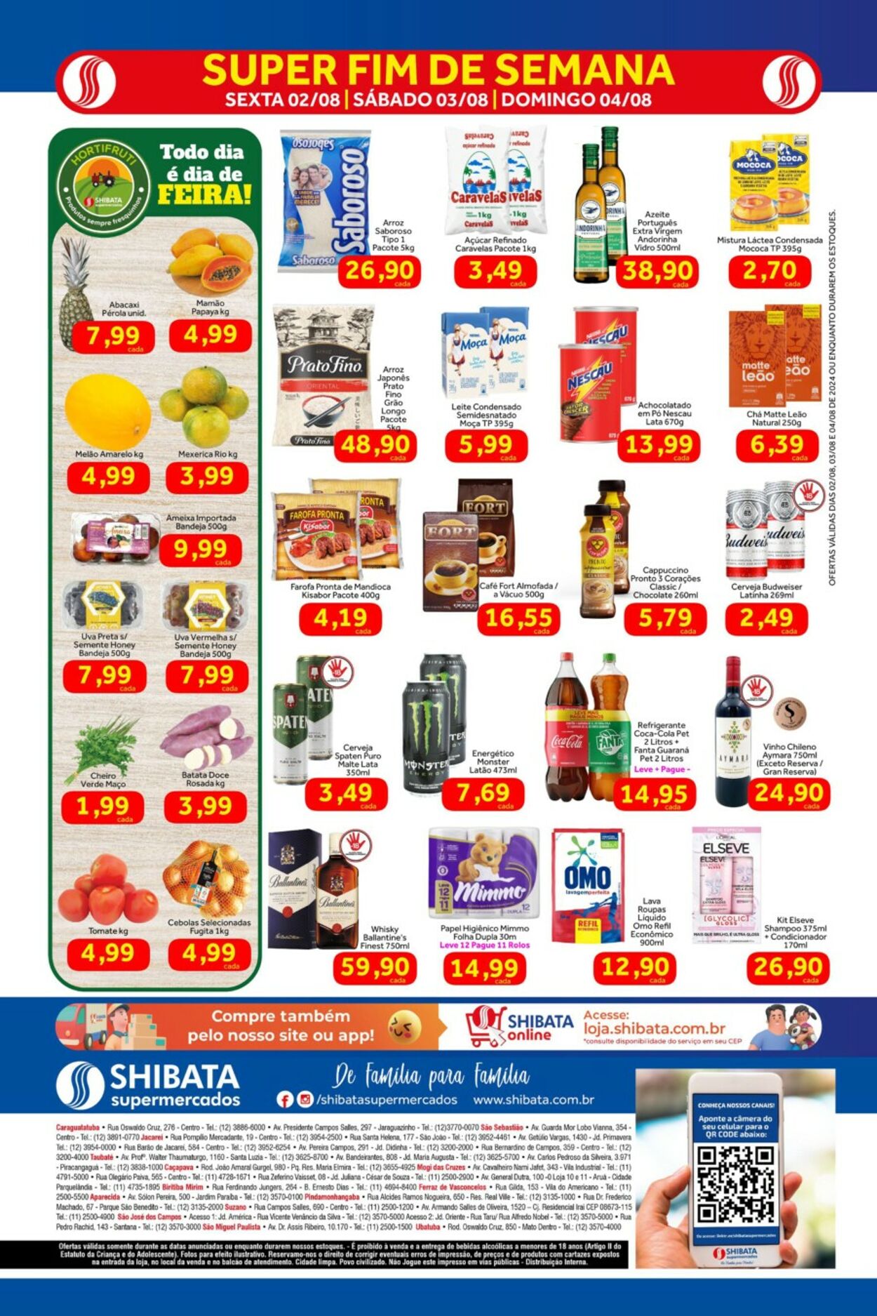 Folheto Shibata Supermercados 02.08.2024 - 04.08.2024