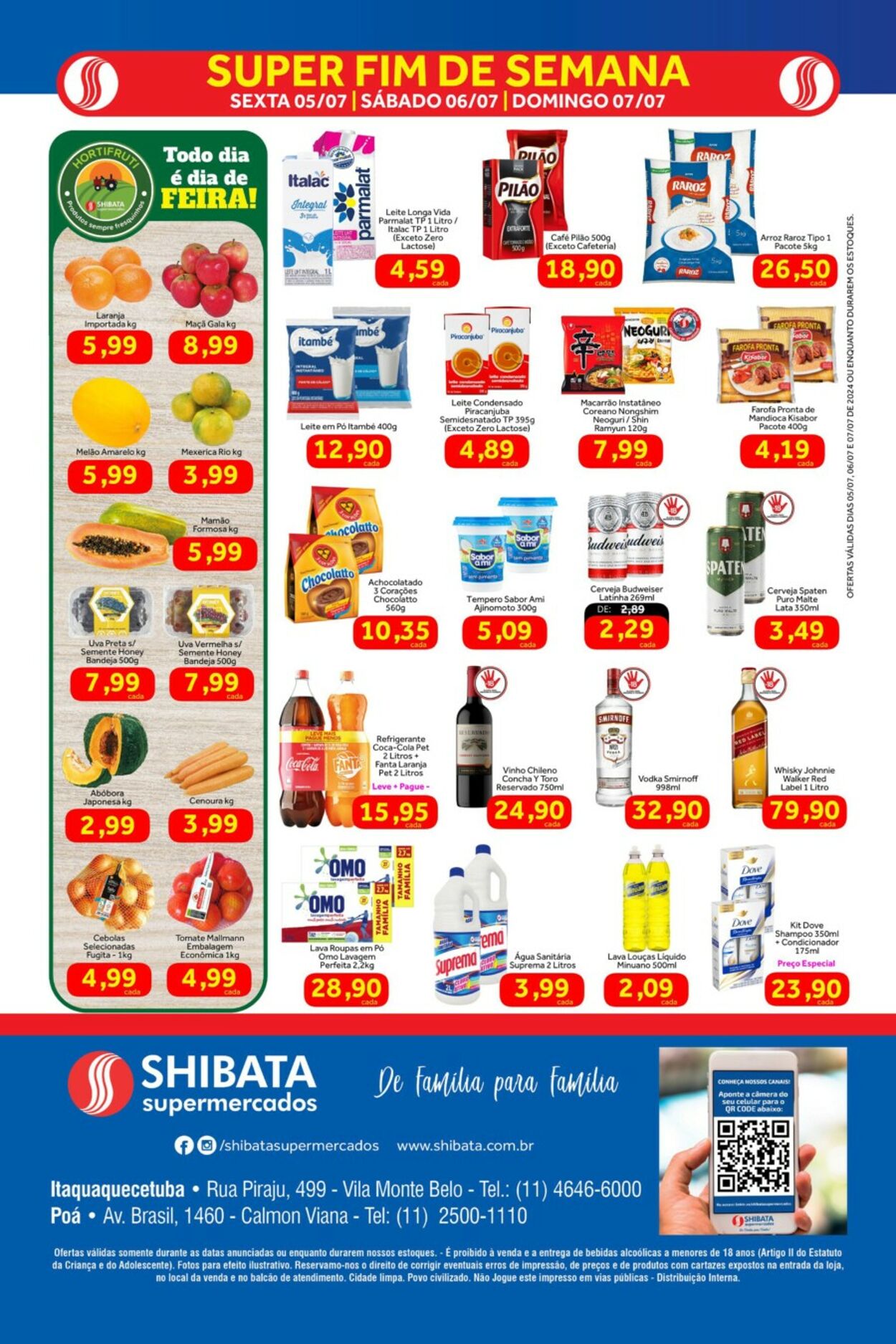 Folheto Shibata Supermercados 05.07.2024 - 07.07.2024