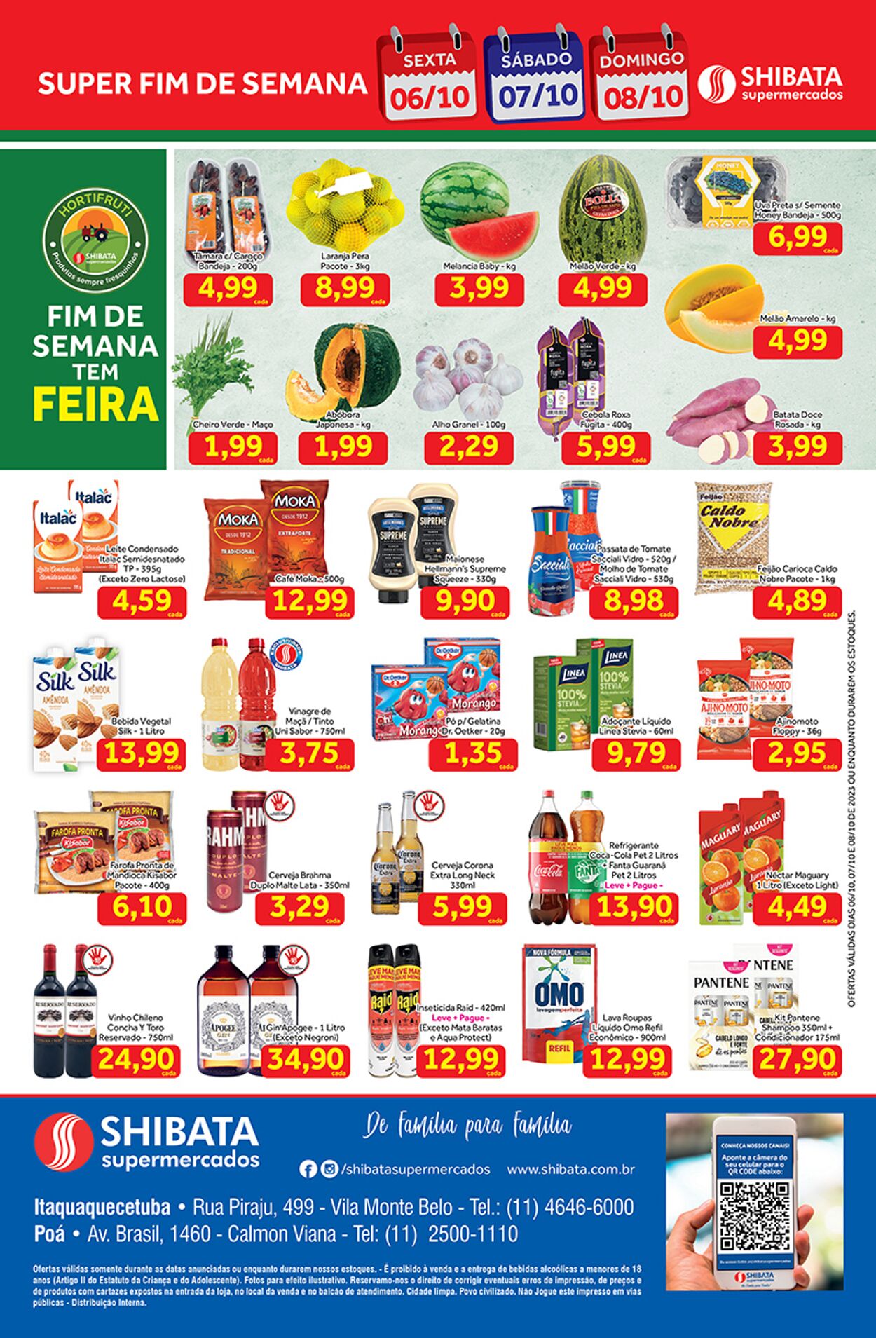Folheto Shibata Supermercados 06.10.2023 - 08.10.2023