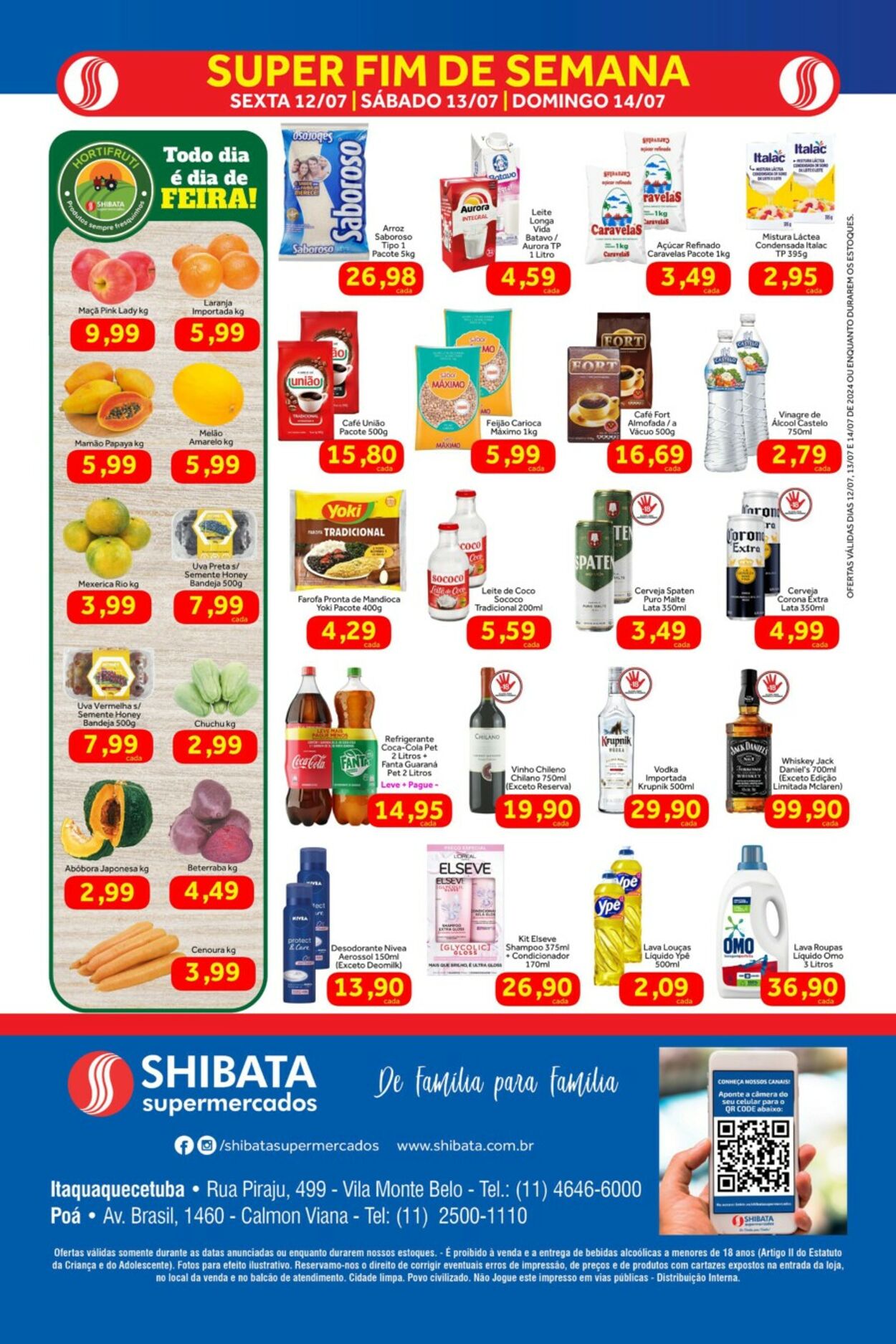 Folheto Shibata Supermercados 12.07.2024 - 14.07.2024