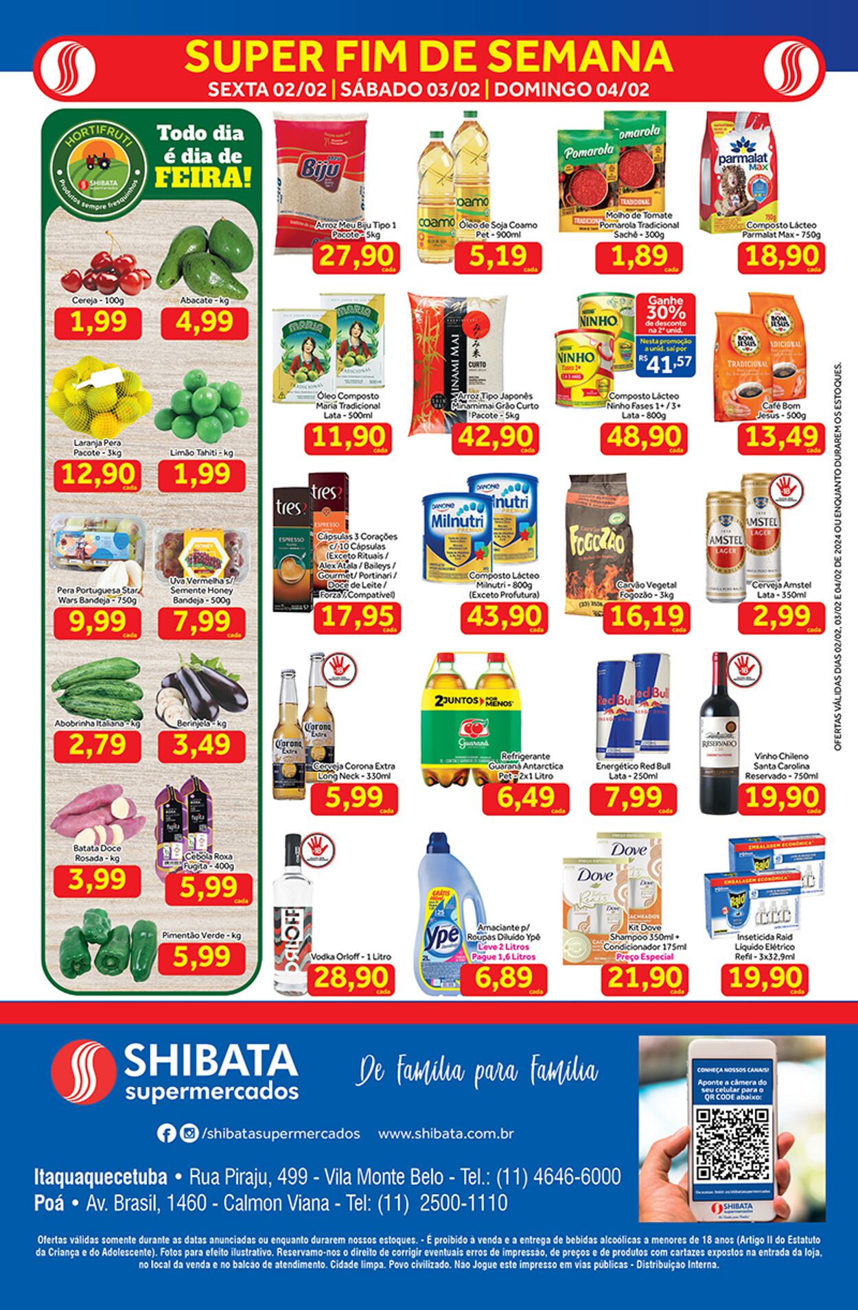 Folheto Shibata Supermercados 02.02.2024 - 04.02.2024
