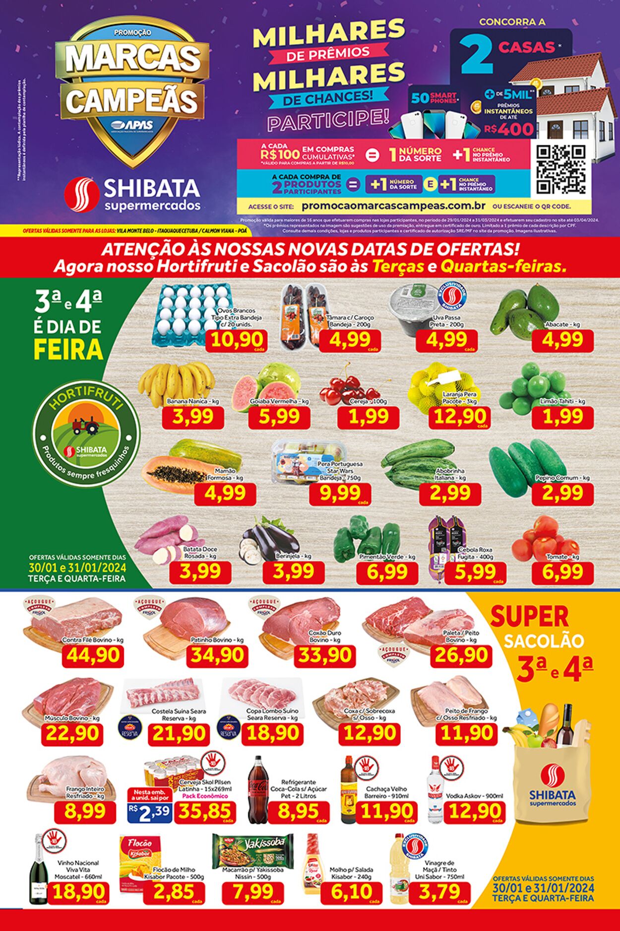 Shibata Supermercados Folhetos promocionais