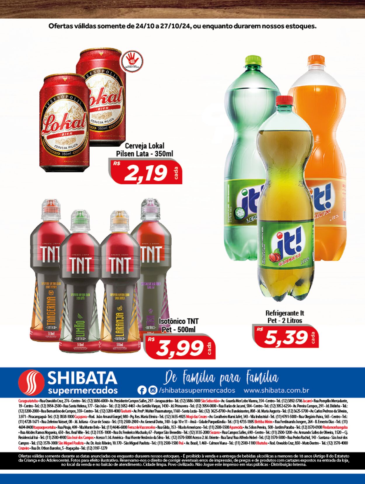 Folheto Shibata Supermercados 24.10.2024 - 27.10.2024