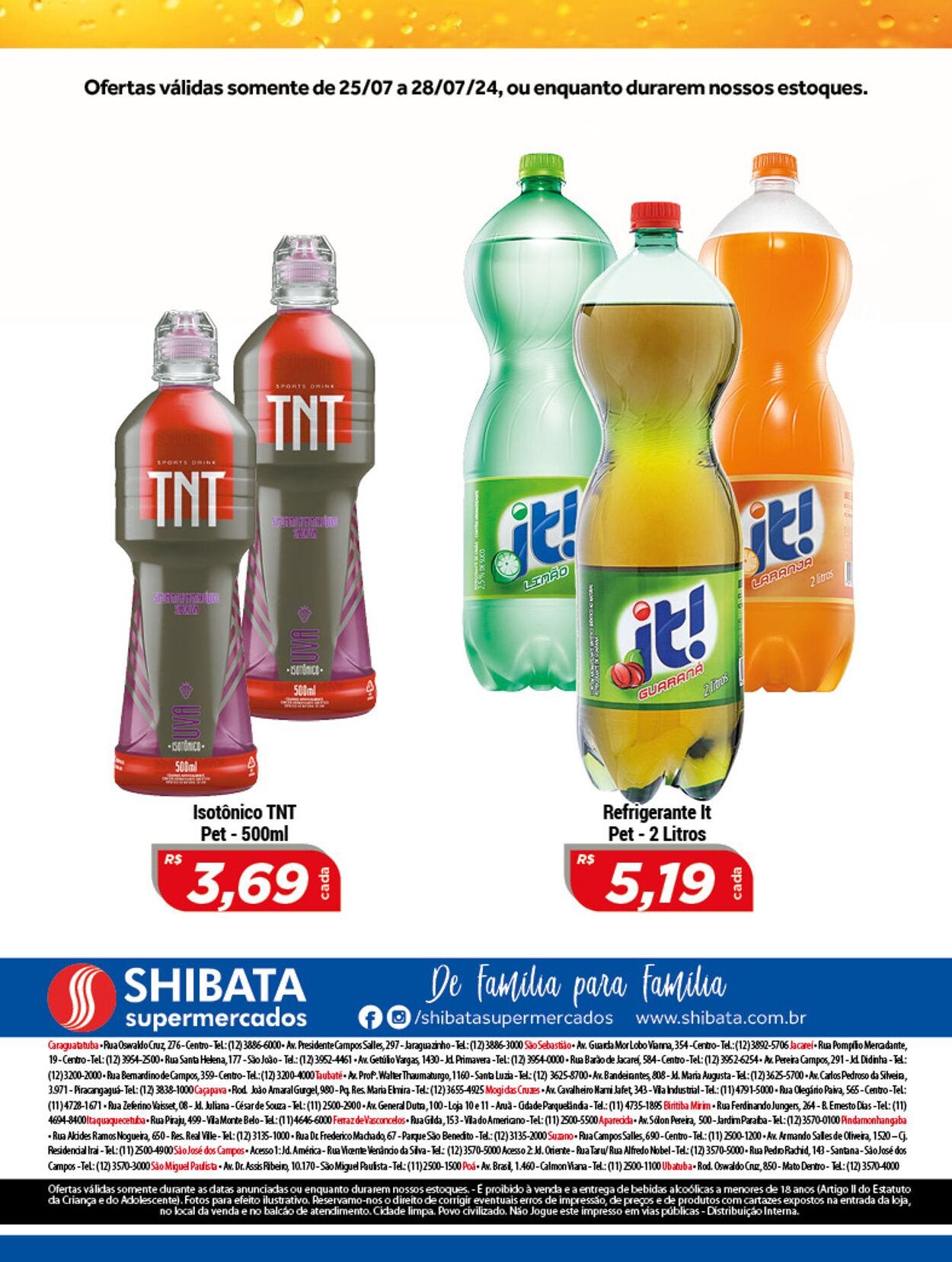 Folheto Shibata Supermercados 25.07.2024 - 28.07.2024