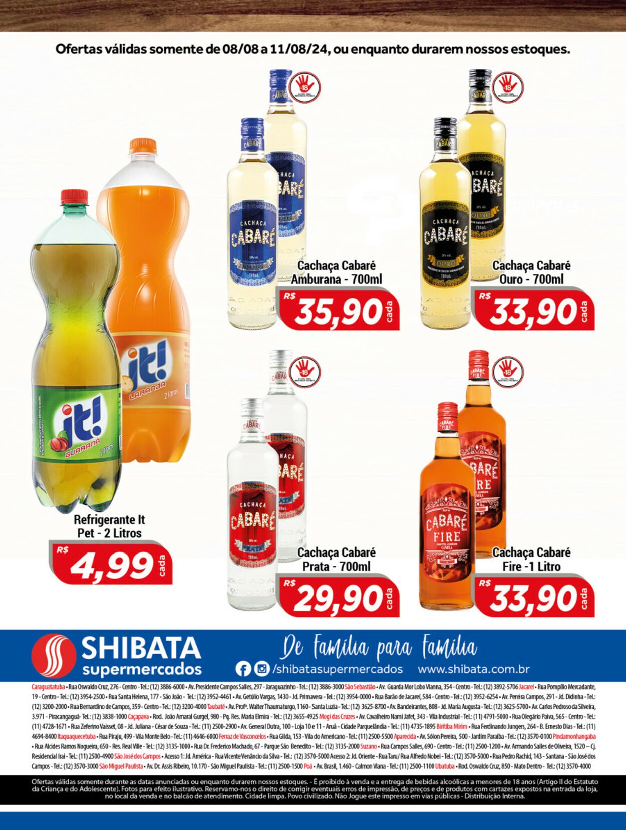 Folheto Shibata Supermercados 08.08.2024 - 11.08.2024