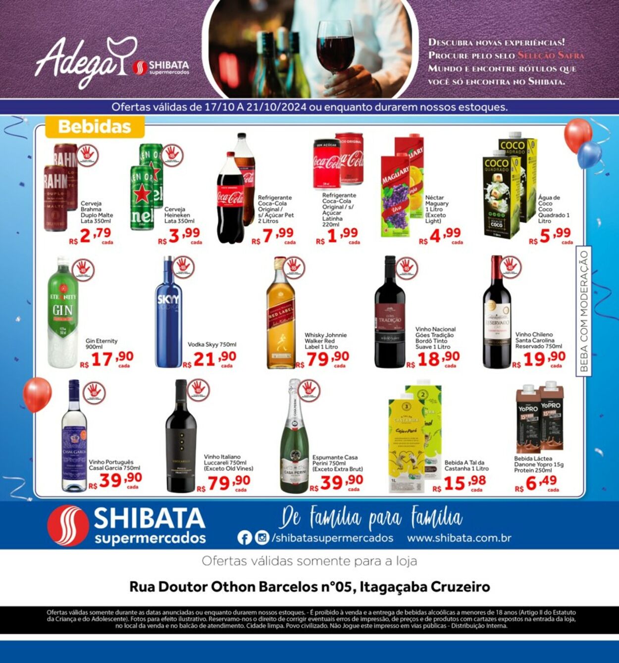 Folheto Shibata Supermercados 17.10.2024 - 21.10.2024