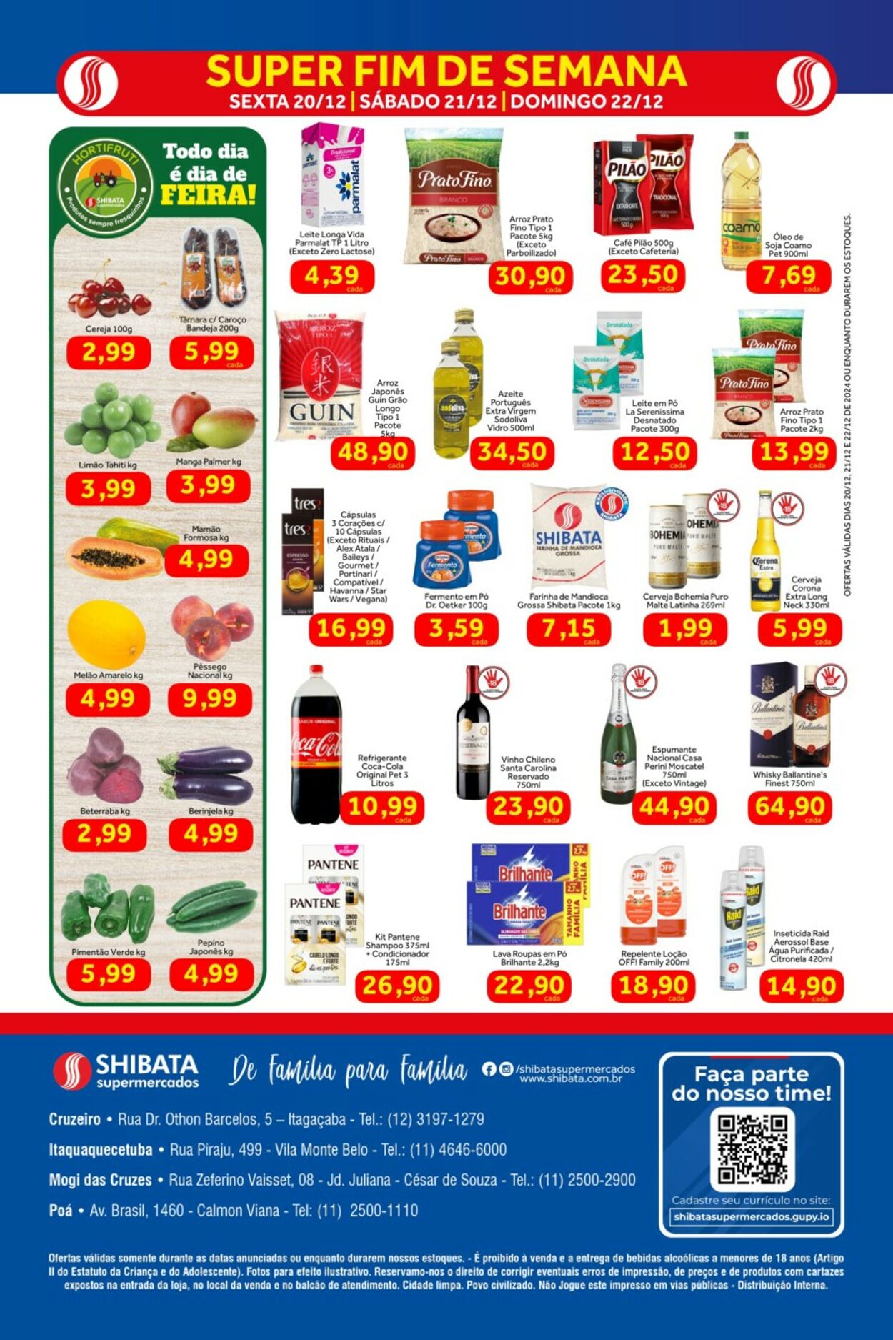 Folheto Shibata Supermercados 20.12.2024 - 22.12.2024