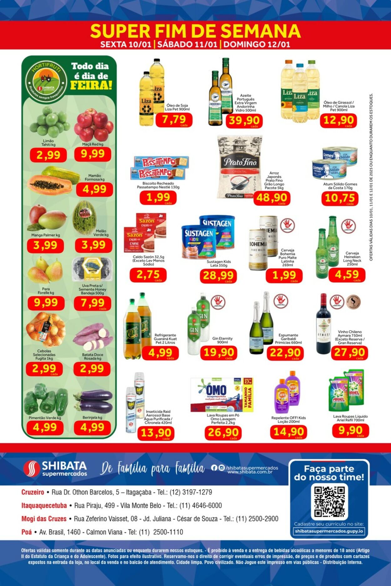 Folheto Shibata Supermercados 10.01.2025 - 12.01.2025